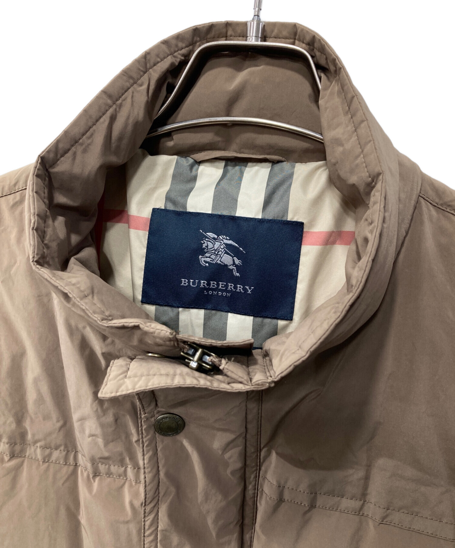 BURBERRY LONDON バーバリーロンドン　襟レザー　中綿入り　コート 中古・古着通販】BURBERRY LONDON (バーバリーロンドン) ダウンコート
