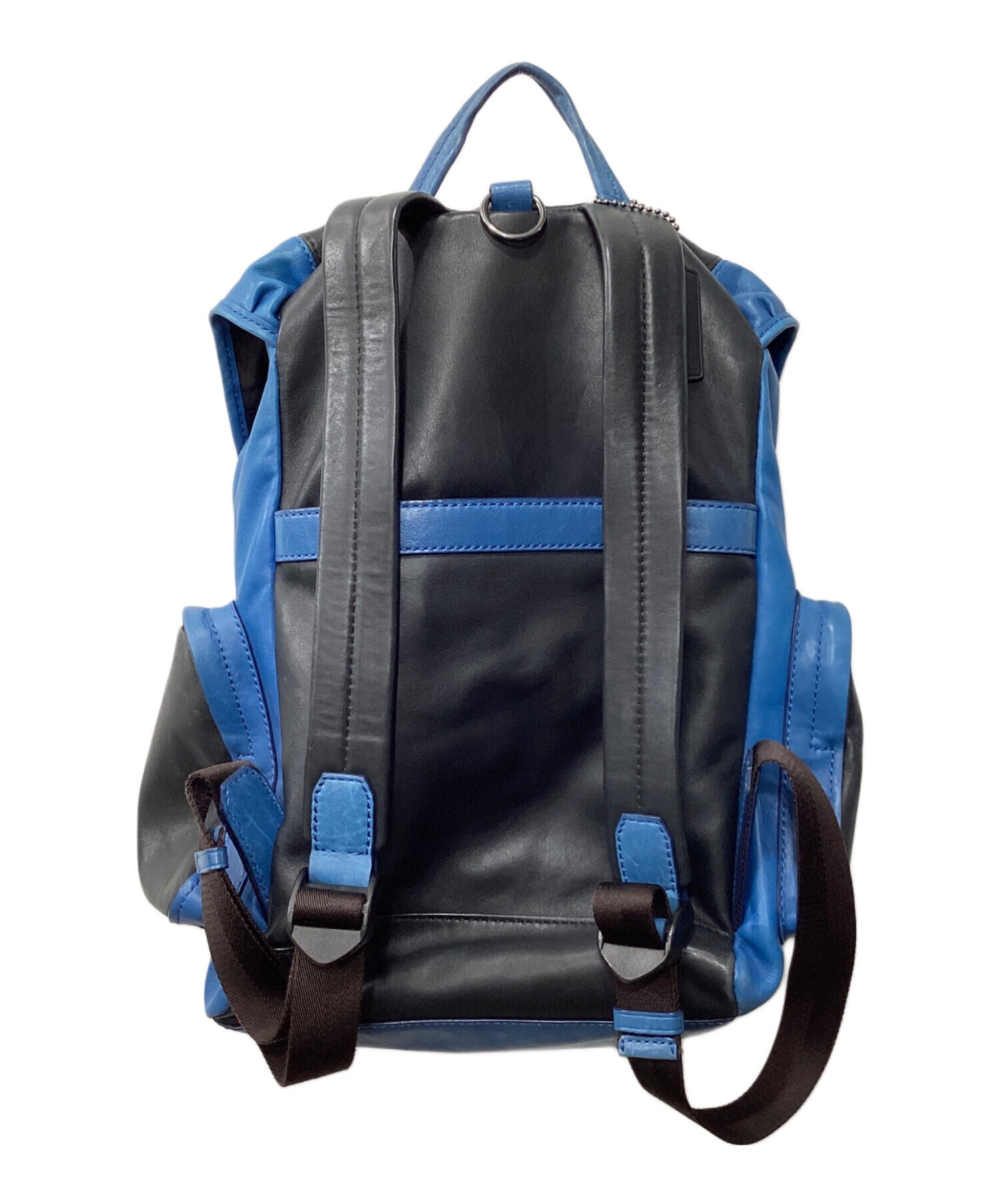 COACH 青色 リュック・バックパック 中古・古着通販】COACH (コーチ) レザーリュック ブルー｜ブランド