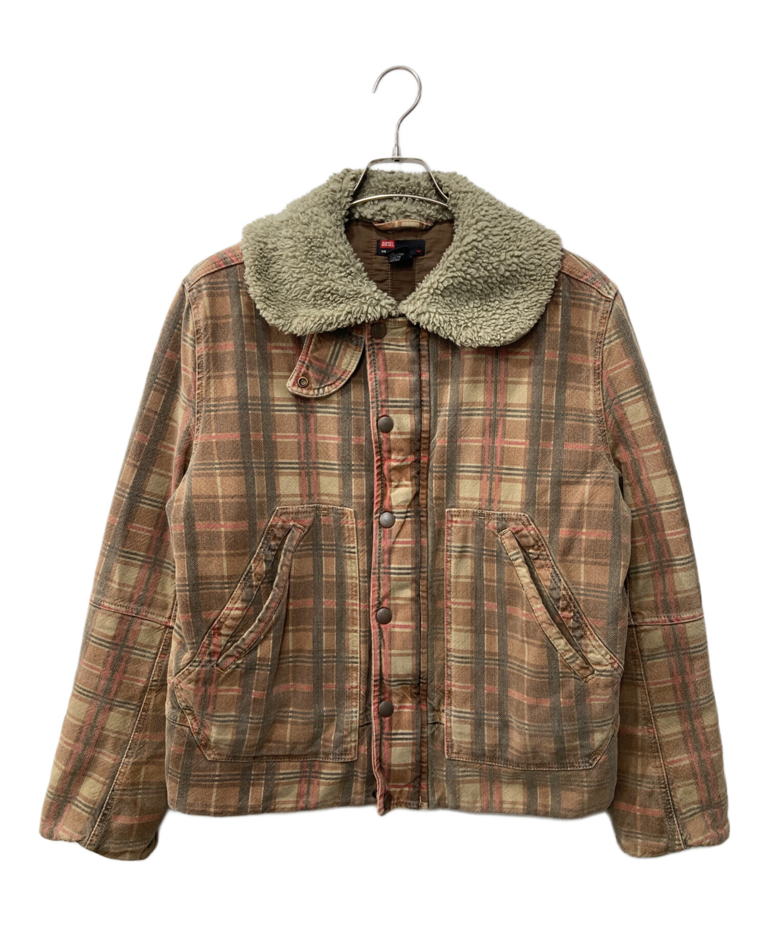 中古・古着通販】DIESEL (ディーゼル) 90s 襟ボアジャケット ブラウン 