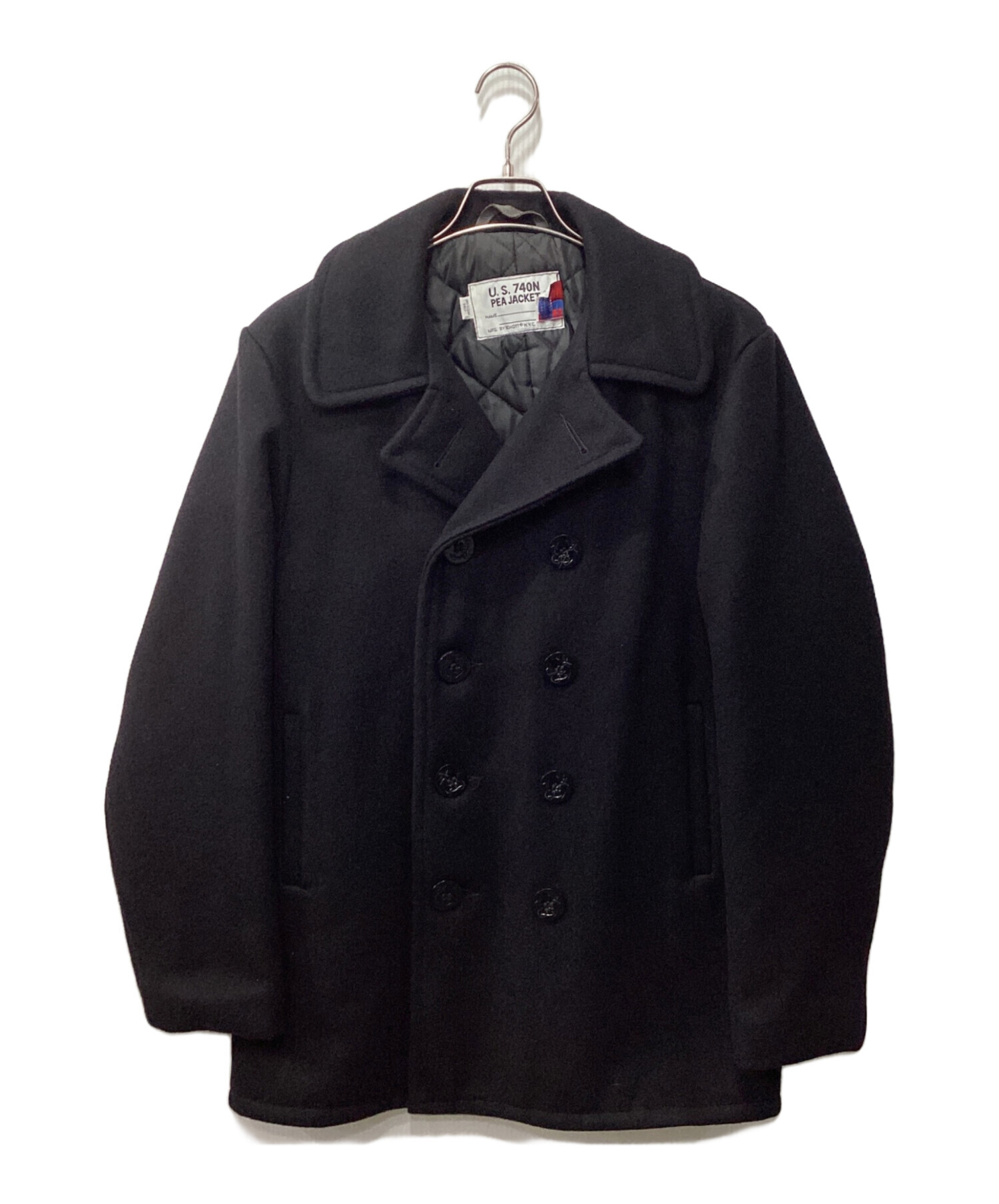 中古・古着通販】Schott (ショット) Pコート ブラック サイズ:38
