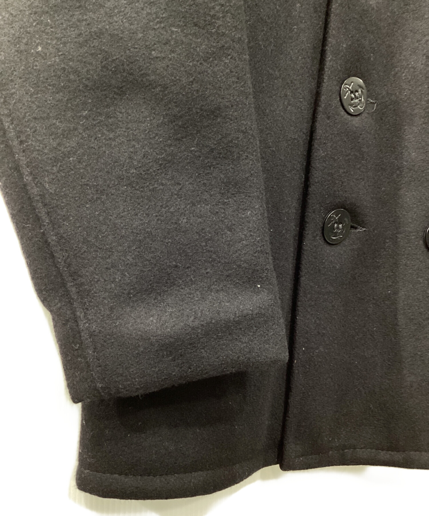 未使用/タグ付■SCHOTT ピーコート ダークグレー 38 中古・古着通販】Schott (ショット) Pコート ブラック サイズ:38