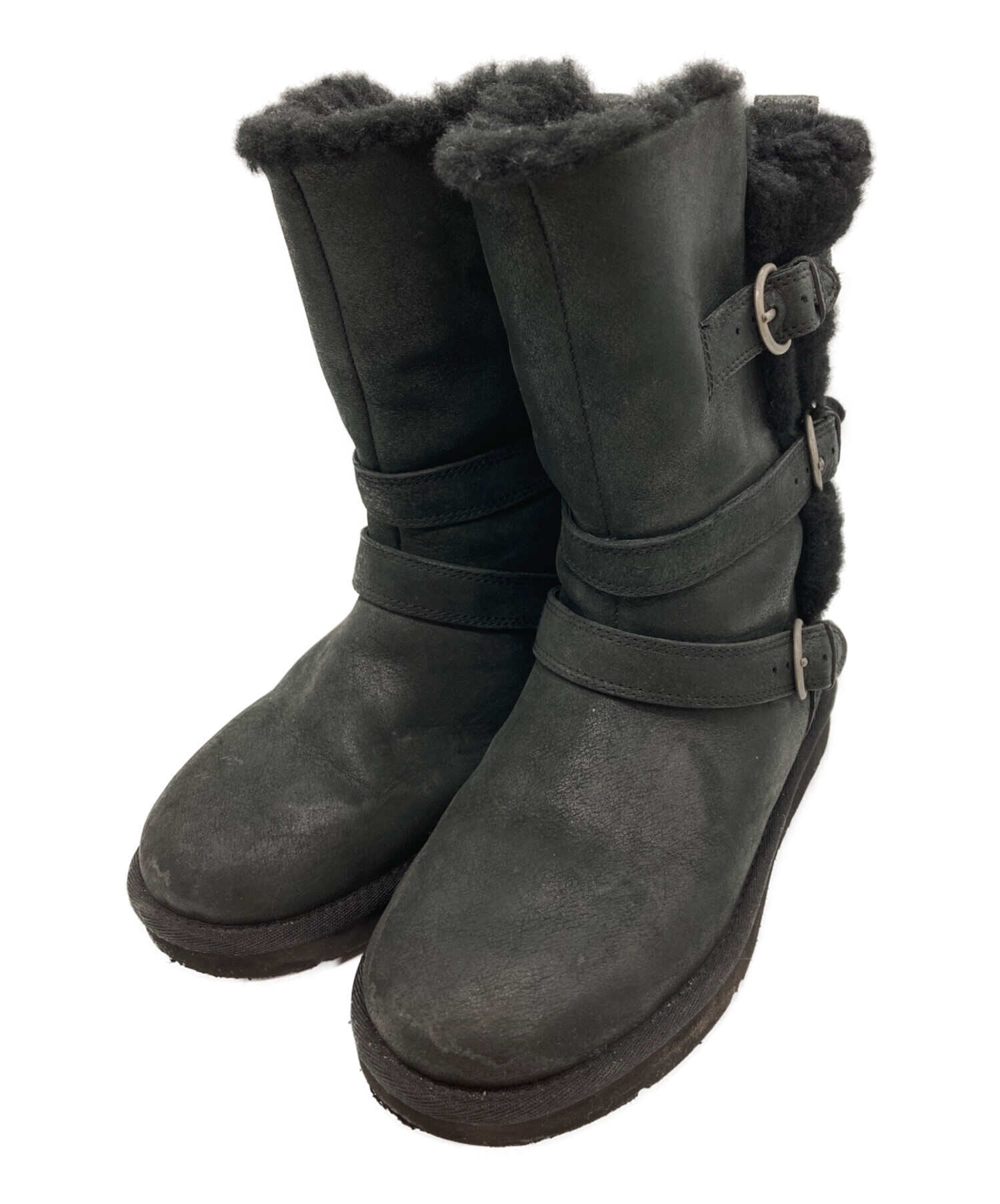 UGG ムートンブーツ 22cm 新品未使用 中古・古着通販】UGG (アグ) ムートンブーツ ブラック サイズ:22.0