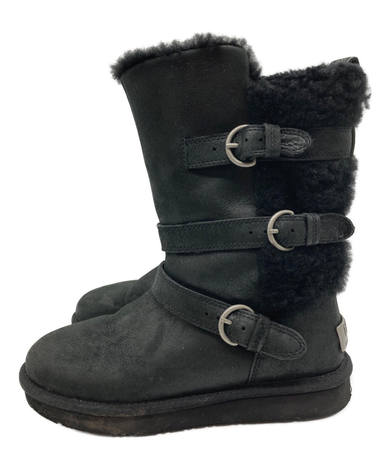 中古・古着通販】UGG (アグ) ムートンブーツ ブラック サイズ:22.0