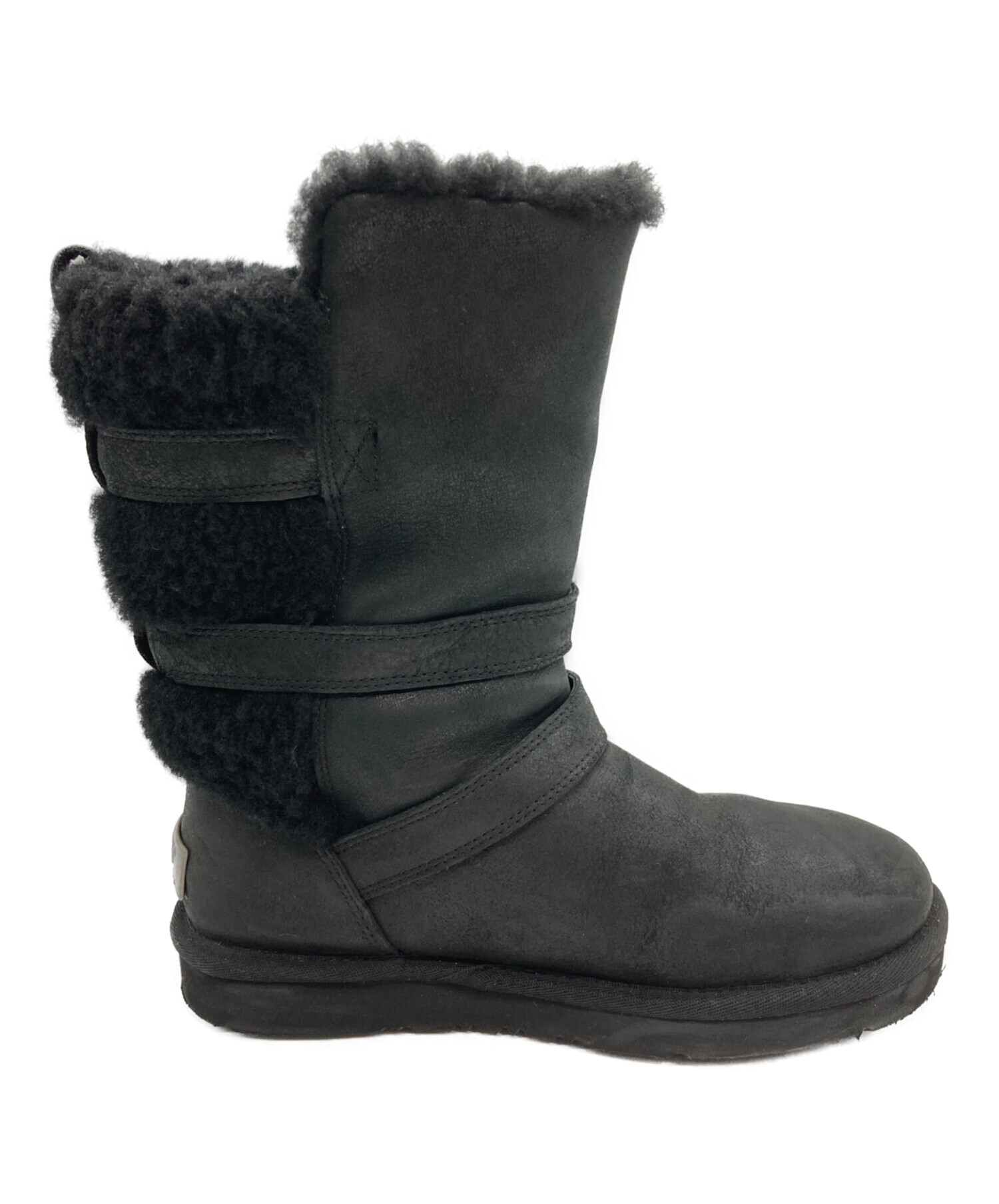 ☆美品☆アグ　ロルナ ムートンブーツ　サイズ6 23cm　黒　表革 中古・古着通販】UGG (アグ) ムートンブーツ ブラック サイズ:22.0
