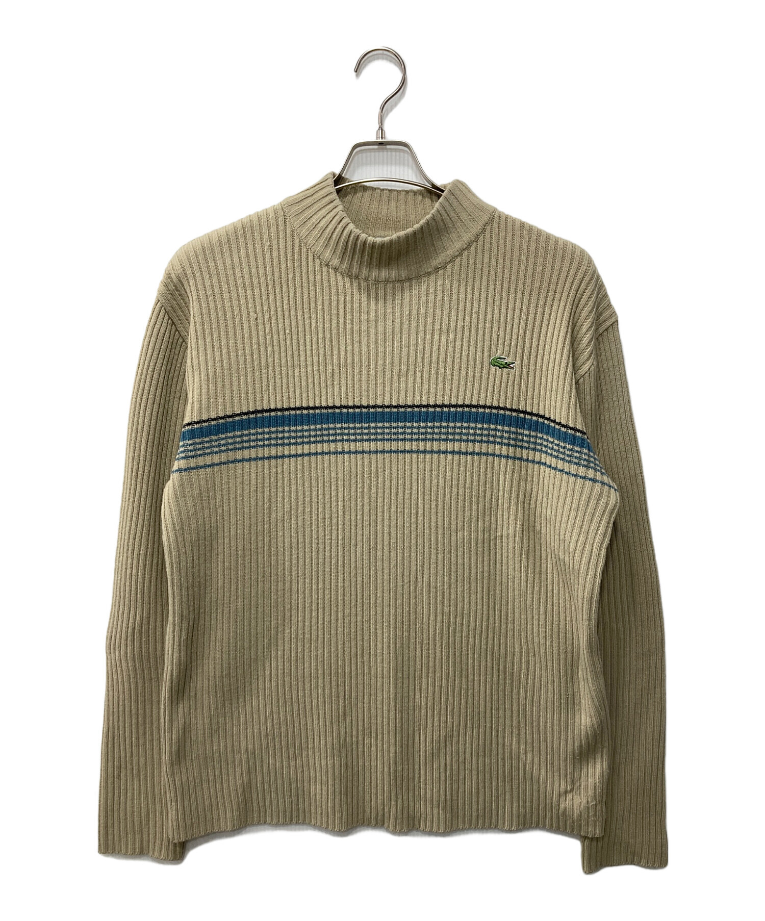 80年代初期 フレラコ ロングスリーブ ベージュ サイズ6 LACOSTE 80s フランス製 LACOSTE ラコステ ポロシャツ ヴィンテージ L-XL