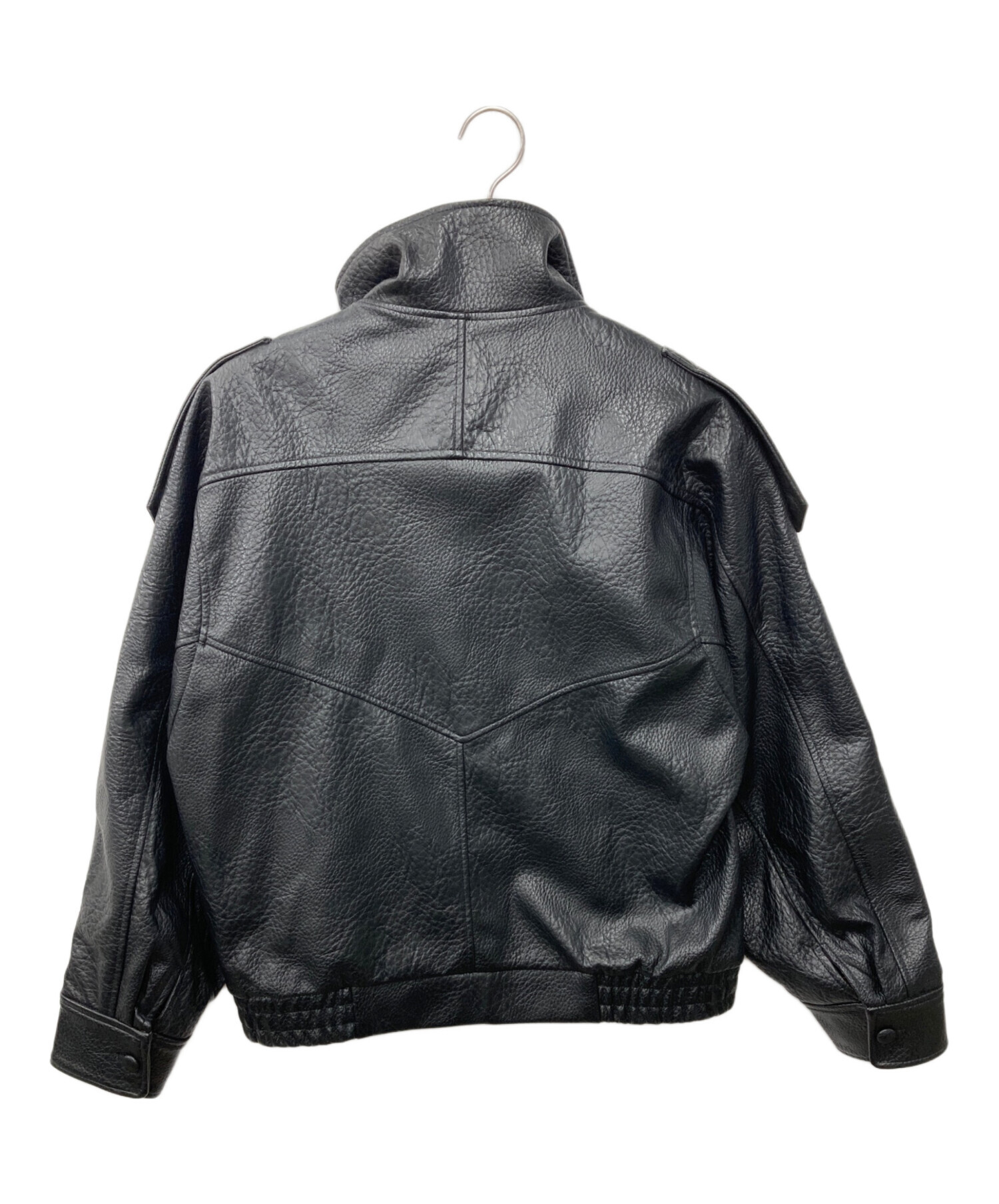 中古・古着通販】ZARA (ザラ) エコレザージャケット ブラック サイズ:M 