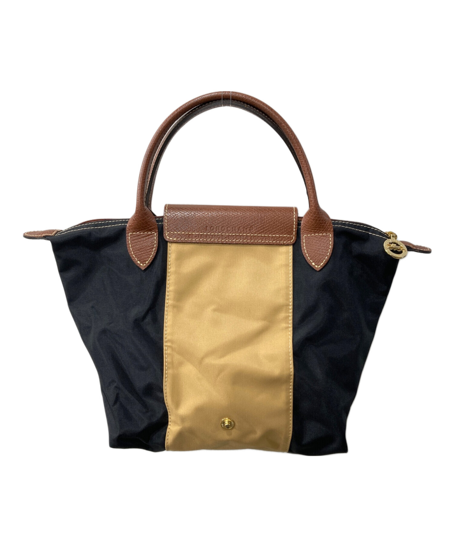 LONGCHAMP ロンシャン ショルダーバッグ  茶 【古着】【中古】【送料無料】 中古・古着通販】LONGCHAMP (ロンシャン) ハンドバッグ ブラック