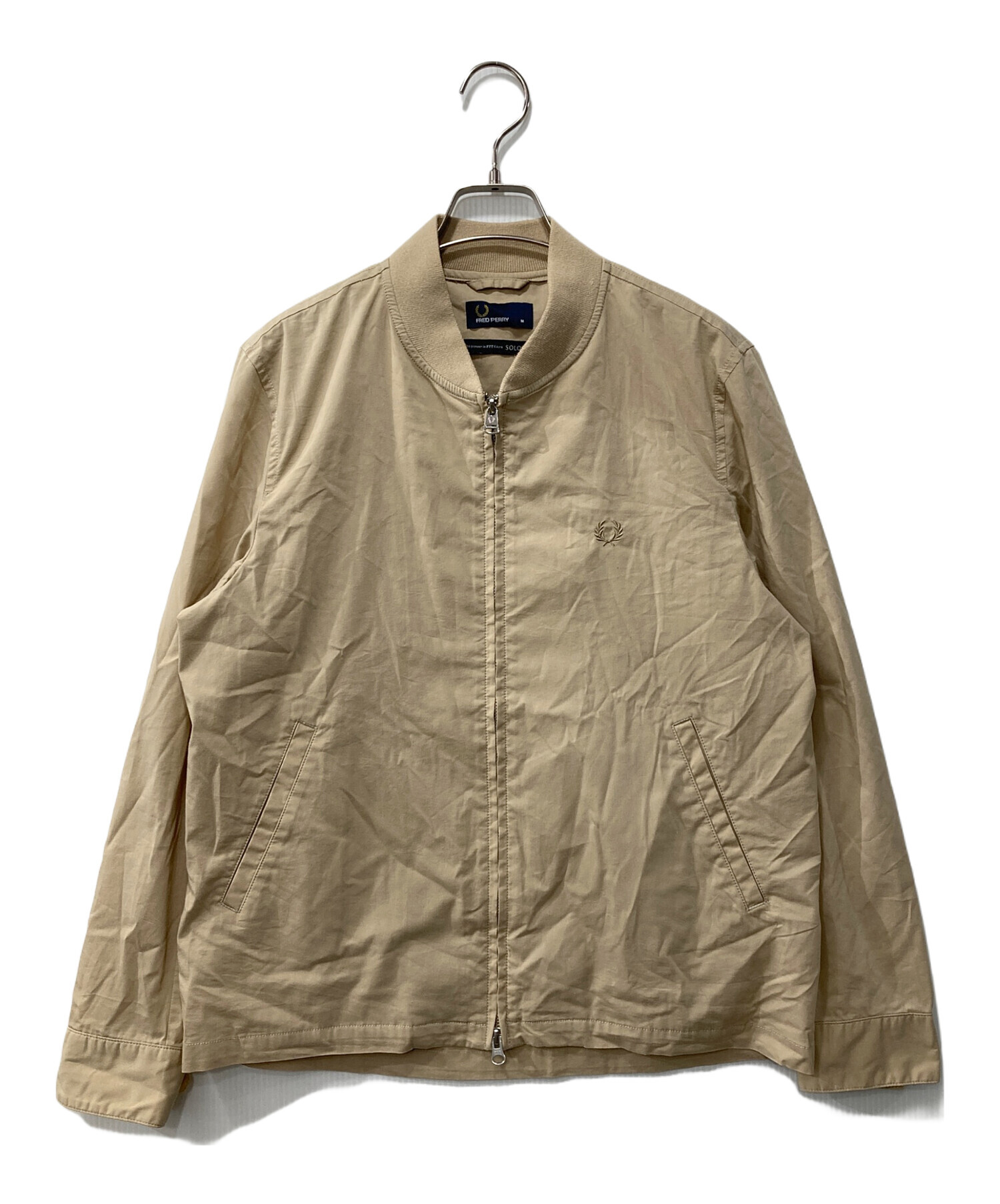 FRED PERRY スウィングトップ ブルゾン ジャケット ベージュ 中古・古着通販】FRED PERRY (フレッドペリー) ダブルジップジャケット