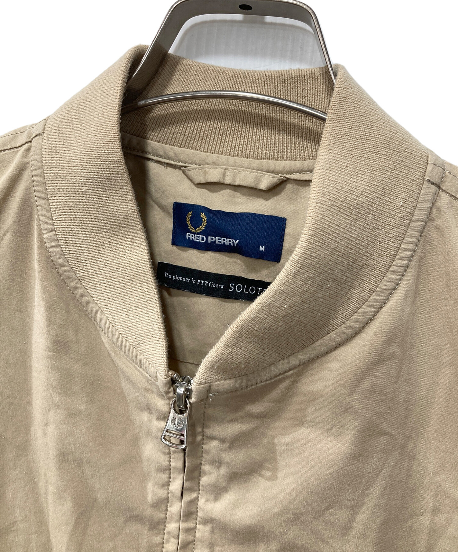 FRED PERRY ベージュ ジップアップジャケット M 中古・古着通販】FRED PERRY (フレッドペリー) ダブルジップジャケット