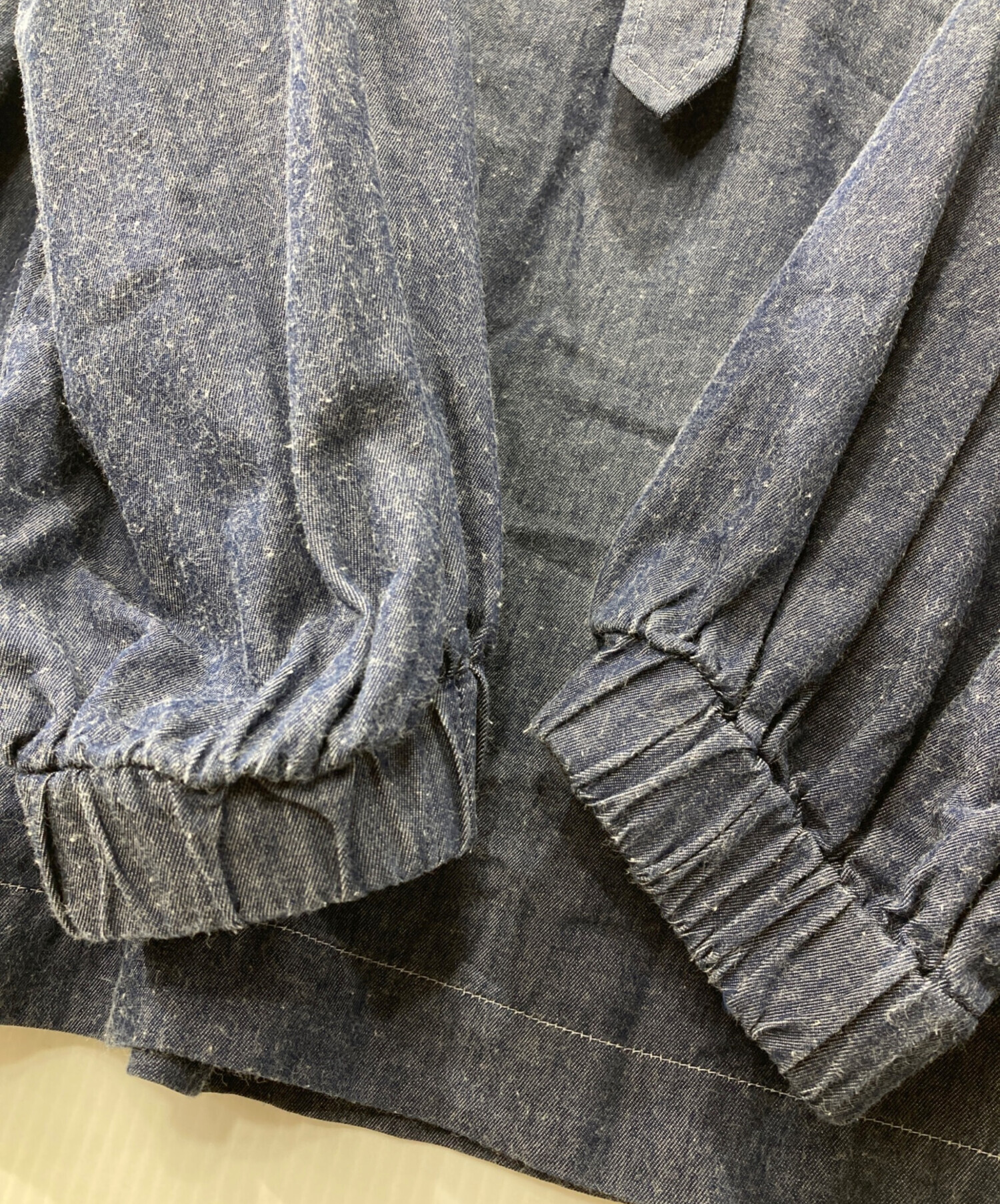 中古・古着通販】yori (ヨリ) デニムバックリボンギャザーブラウス