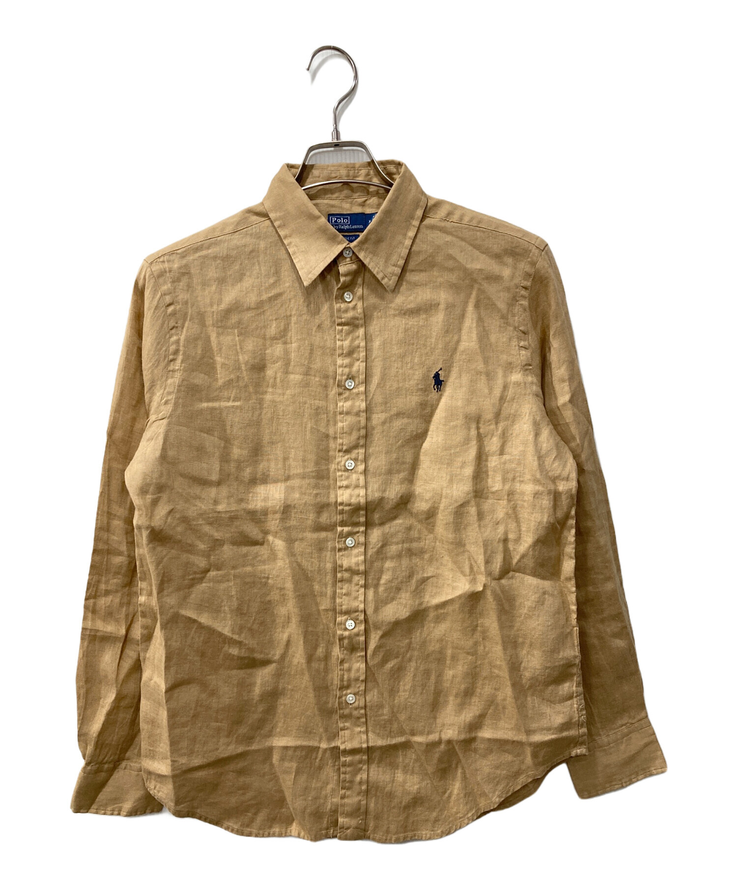 ラルフローレン ヘリンボーン リネンシャツ 古着 レディース vintage 中古・古着通販】POLO RALPH LAUREN (ポロ・ラルフローレン) リネン