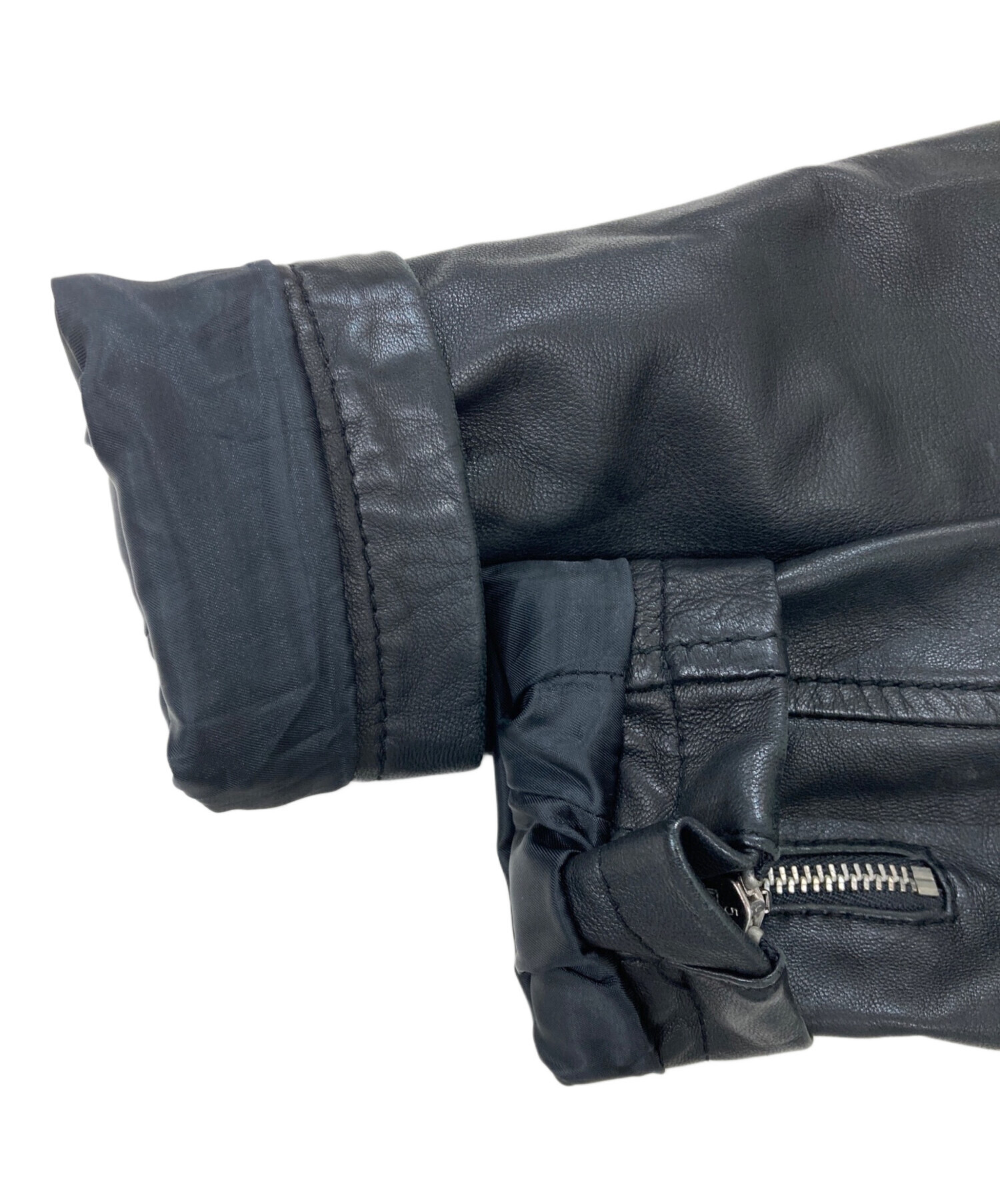 BEAUTY&YOUTH UNITED ARROWS ライダース S 黒 【古着】【中古】【送料無料】 中古・古着通販】BEAUTY&YOUTH (ビューティーアンドユース) レザー