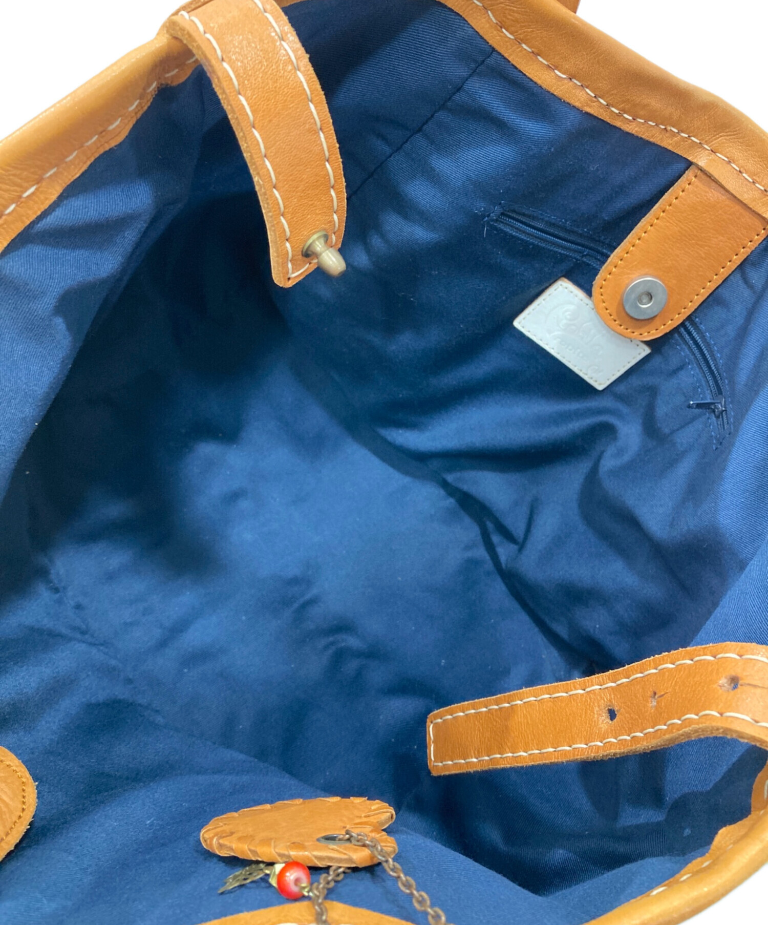 中古・古着通販】robita (ロビタ) 編み込みレザートートバッグ 