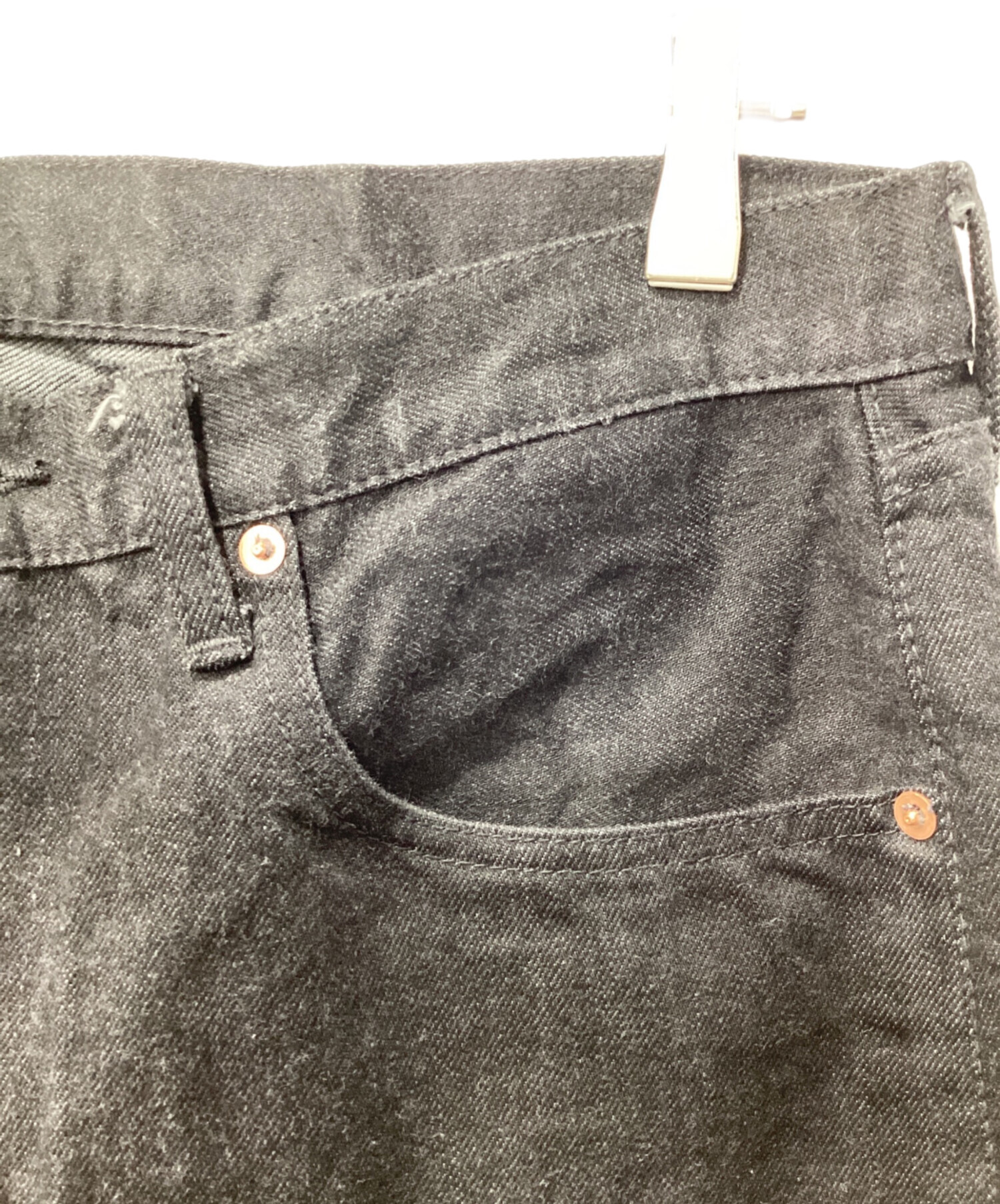 中古・古着通販】HAND ROOM (ハンドルーム) デニムパンツ ブラック