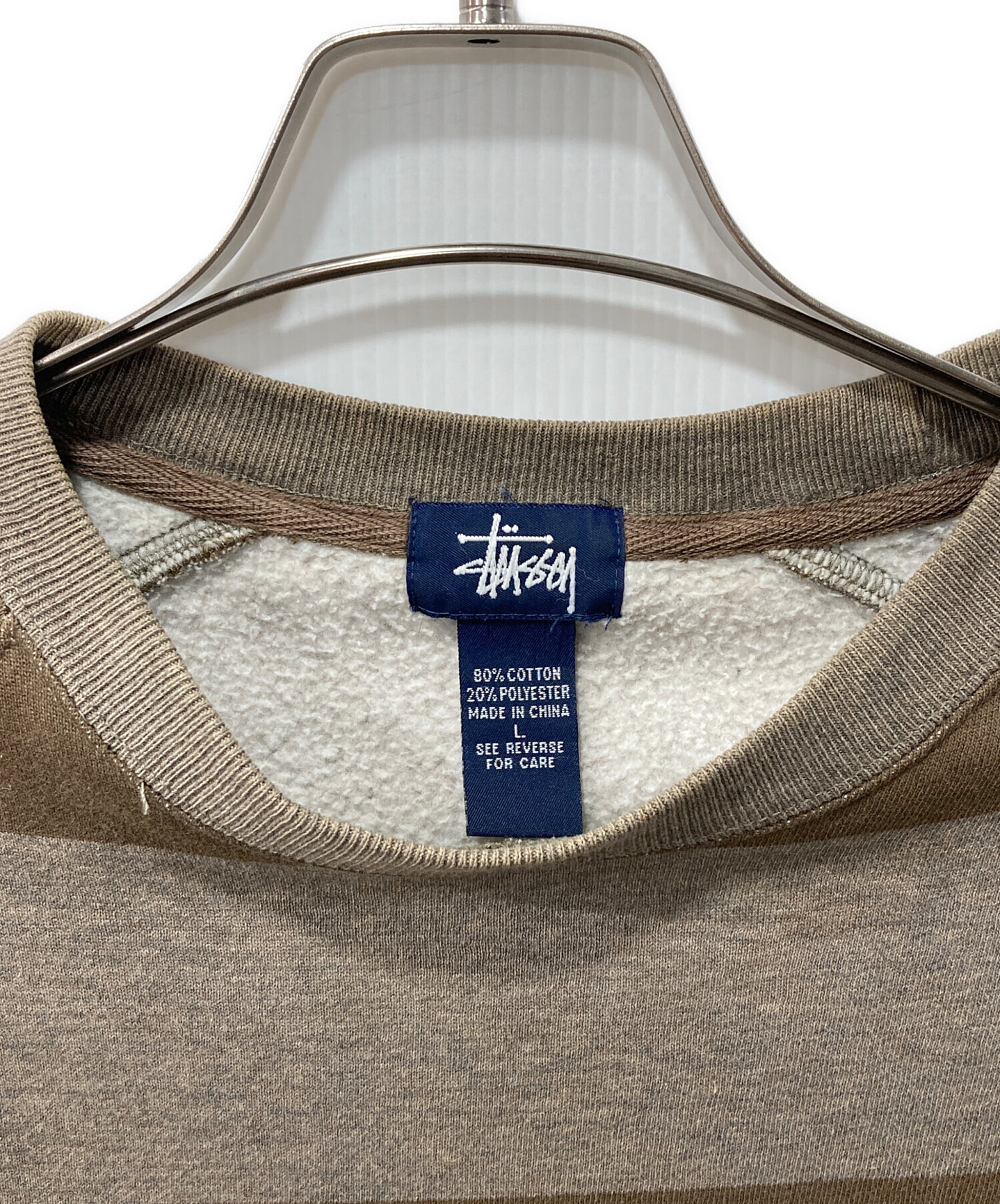 中古・古着通販】stussy (ステューシー) ボーダースウェット/紺タグ