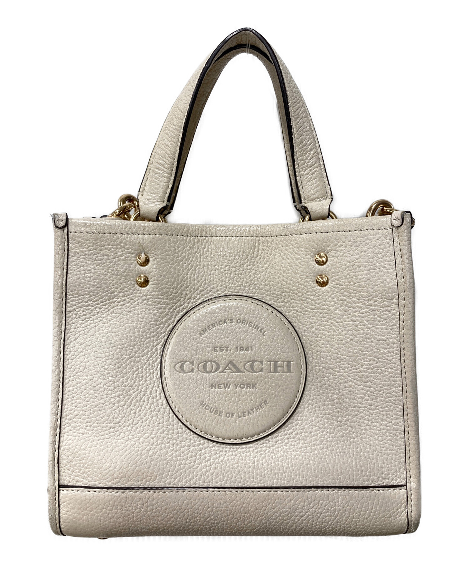 COACH デンプシートートショルダーバッグ ホワイト　新品未使用品 中古・古着通販】COACH (コーチ) ショルダーバッグ/デンプシー トート