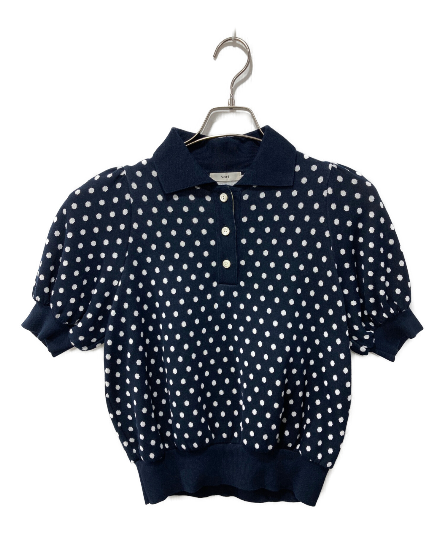 中古・古着通販】yori (ヨリ) 25SS/マリンドットパフポロニット