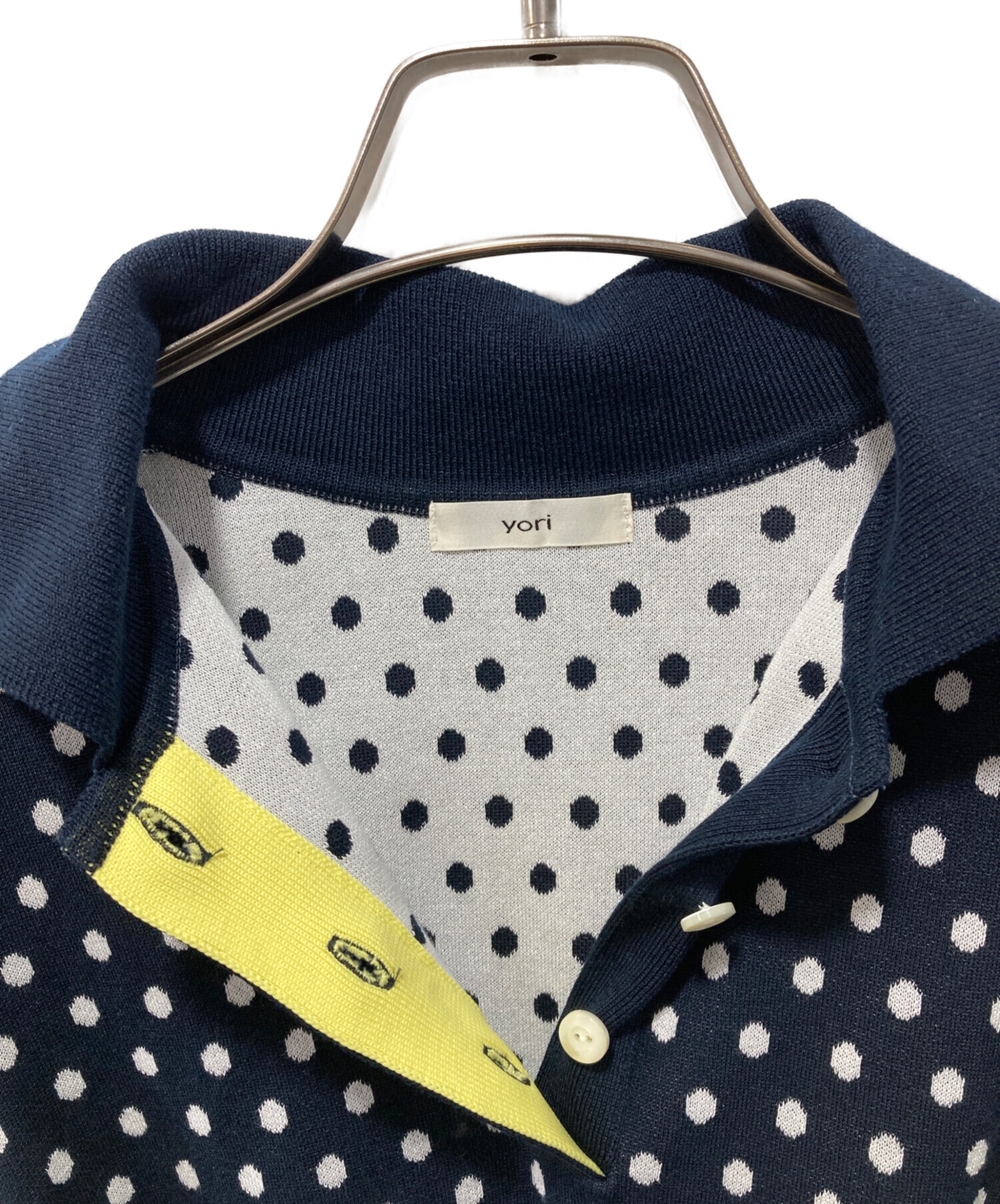 中古・古着通販】yori (ヨリ) 25SS/マリンドットパフポロニット