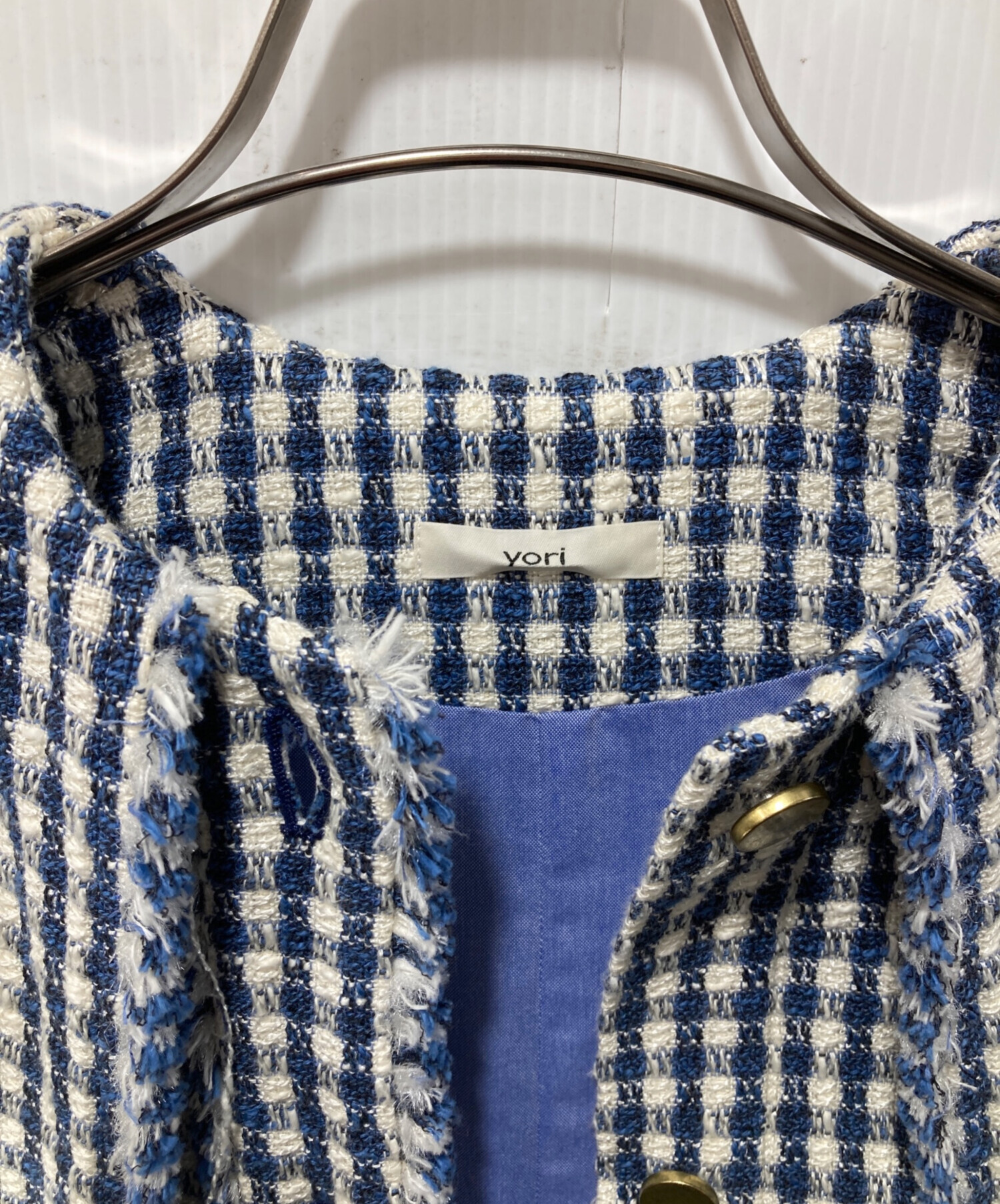 中古・古着通販】yori (ヨリ) 25SS/セーラーリボンギンガムツイード