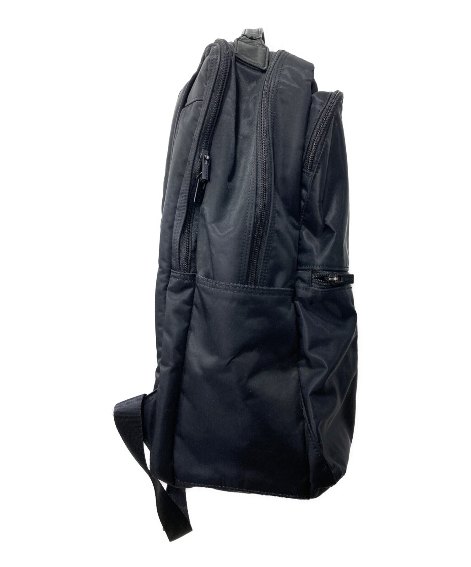 ★中古美品　PORTER ポータータイム　デイパック　リュック　ブラック 中古・古着通販】PORTER (ポーター) TIMEデイパック ブラック