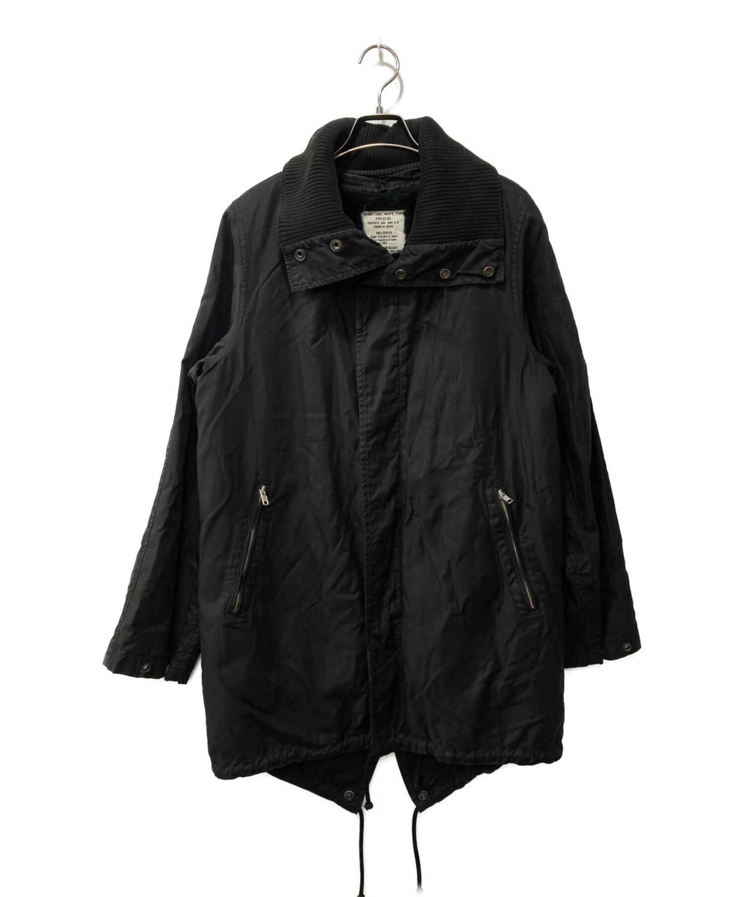 新品未使用　ZUCCa ミリタリーアウター ジャケット 中古・古着通販】ZUCCA (ズッカ) ライナー付ジャケット ブラック