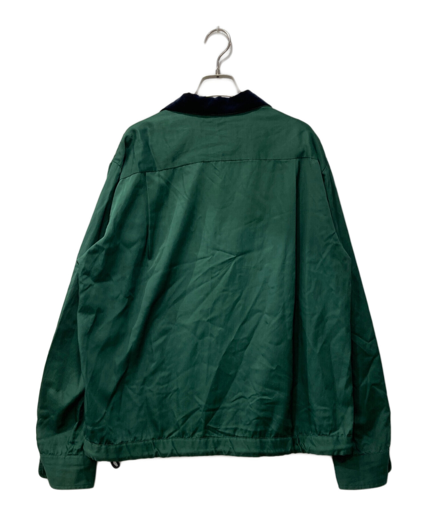 中古・古着通販】sacai (サカイ) ボーリングシャツ/襟ベロア グリーン