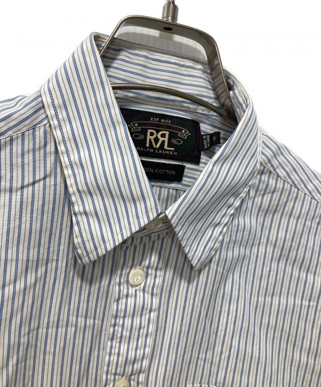 中古・古着通販】RRL (ダブルアールエル) ストライプシャツ ブルー