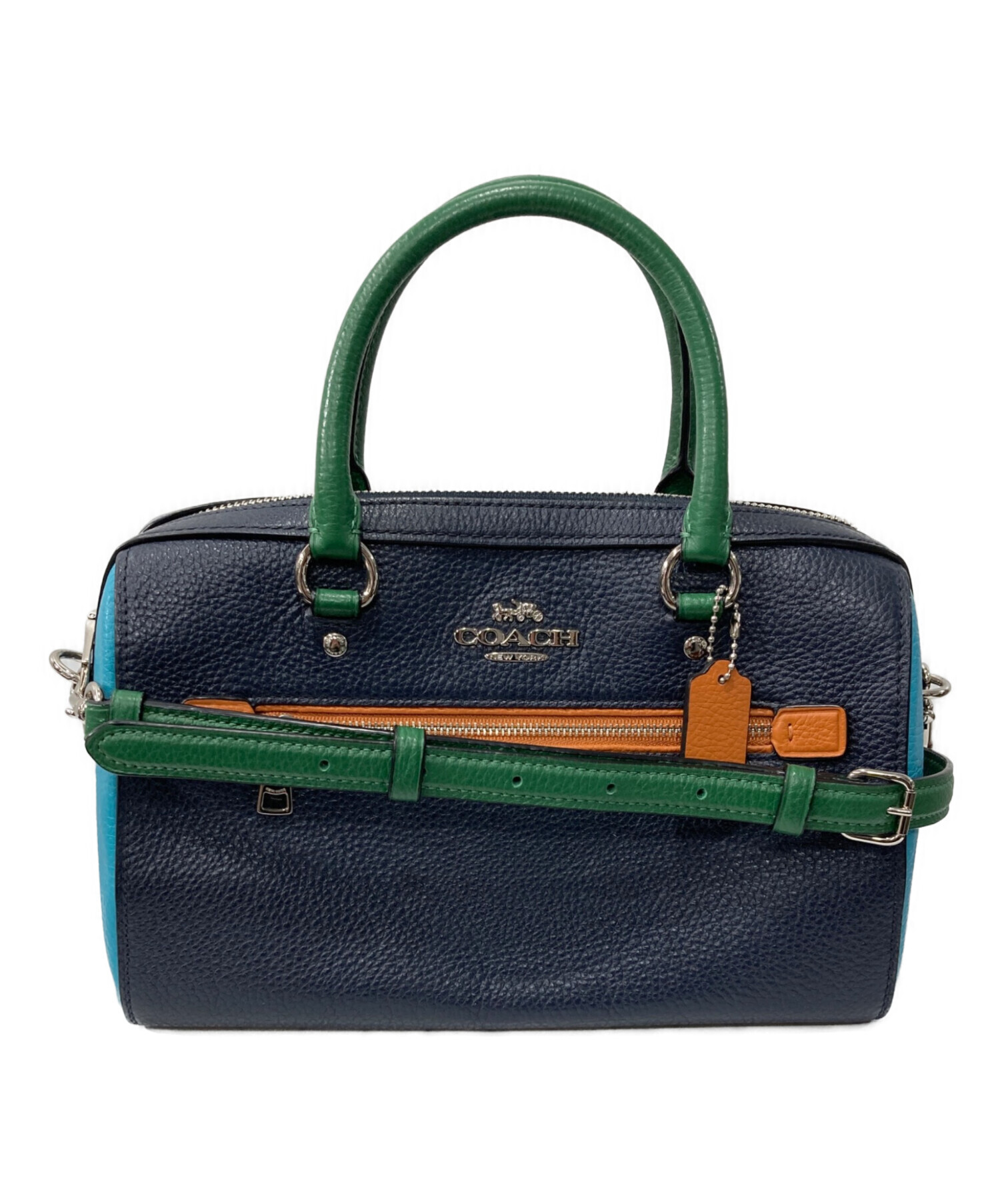 中古・古着通販】COACH (コーチ) 2WAYショルダーバッグ ネイビー