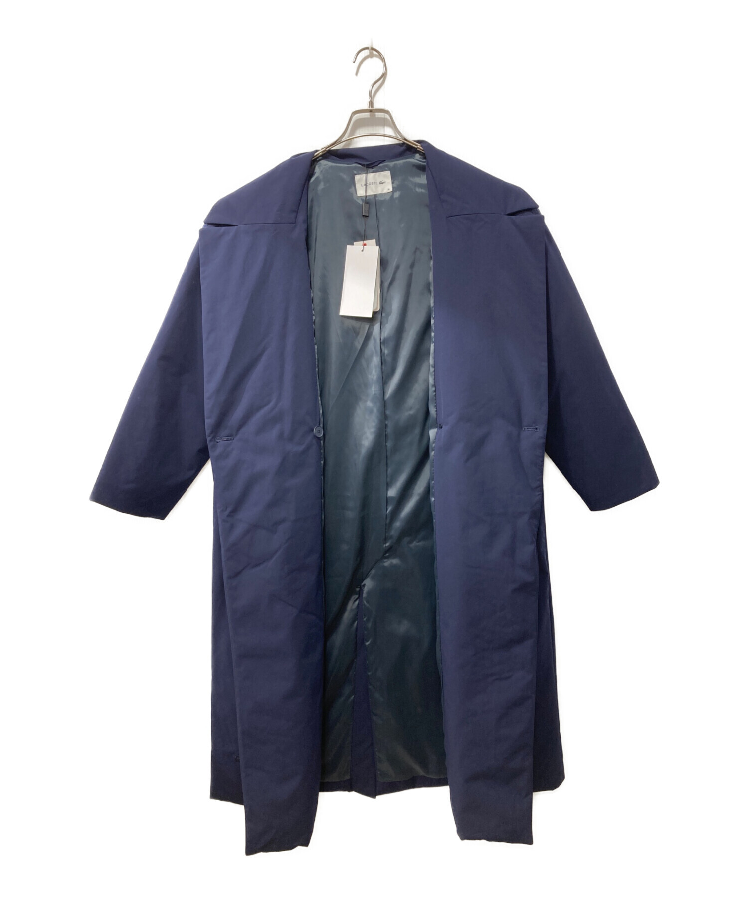 【LACOSTE】ネイビー チェスターコート 中古・古着通販】LACOSTE (ラコステ) パデッドロングチェスターコート