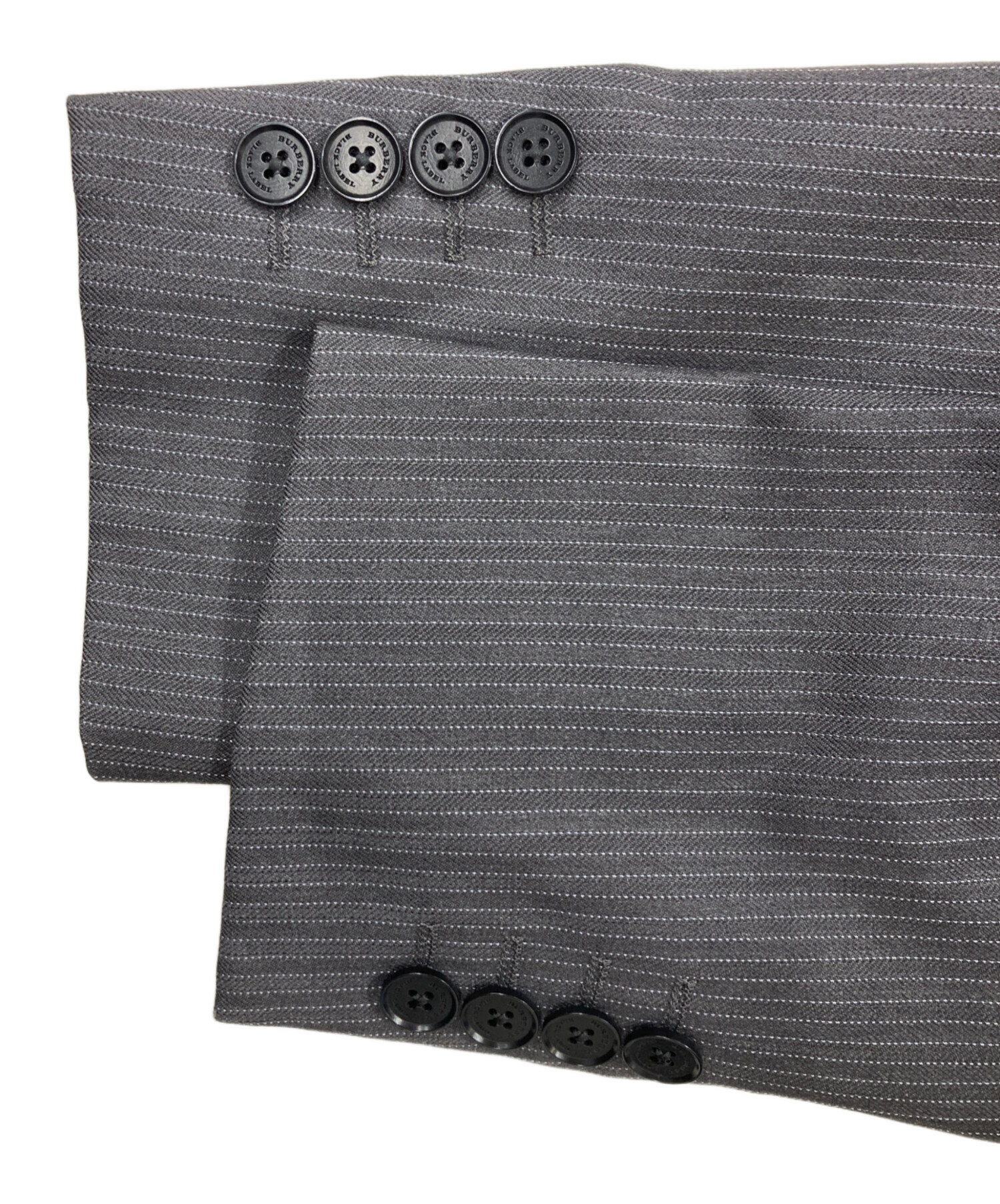 BURBERRY BLACKLABEL スーツ　セットアップ　光沢　Mサイズ　灰 中古・古着通販】BURBERRY BLACK LABEL (バーバリーブラックレーベル