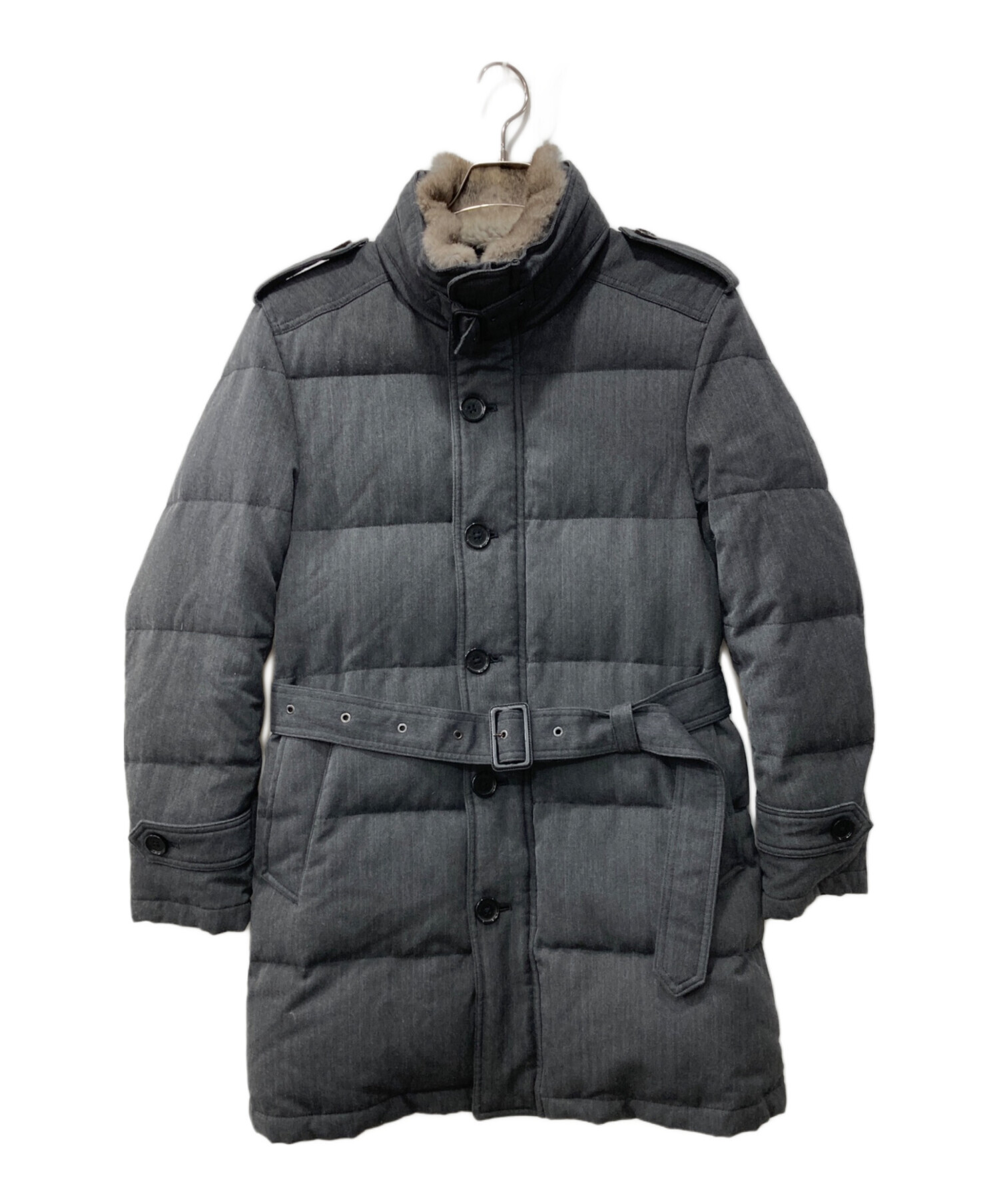 BURBERRY BLACK LABEL グレー ダッフルコート 中古・古着通販】BURBERRY BLACK LABEL (バーバリーブラックレーベル