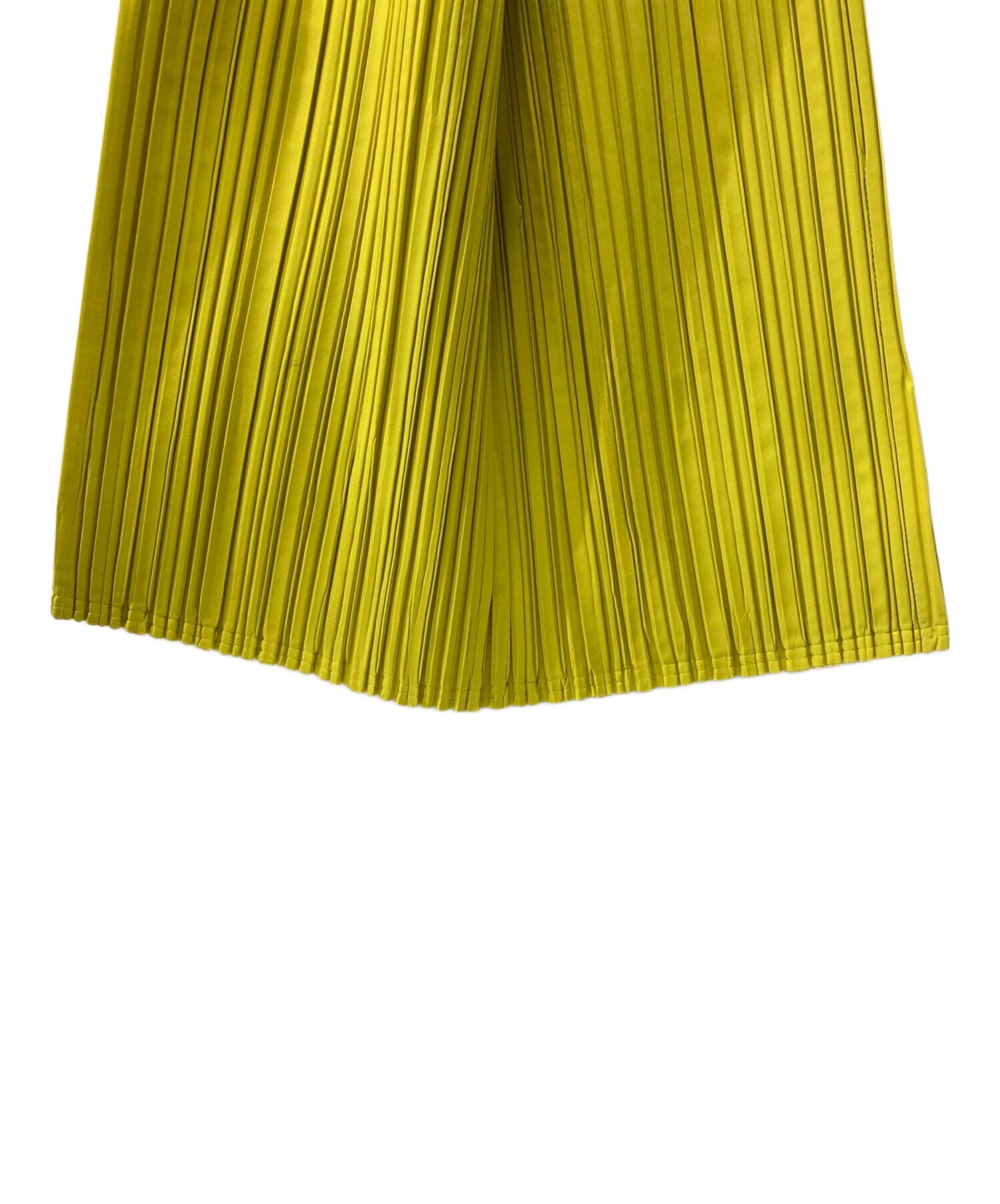 美品✨PLEATS PLEASE プリーツ　スリット入り　イエロー　長袖 中古・古着通販】PLEATS PLEASE (プリーツプリーズ) プリーツトート