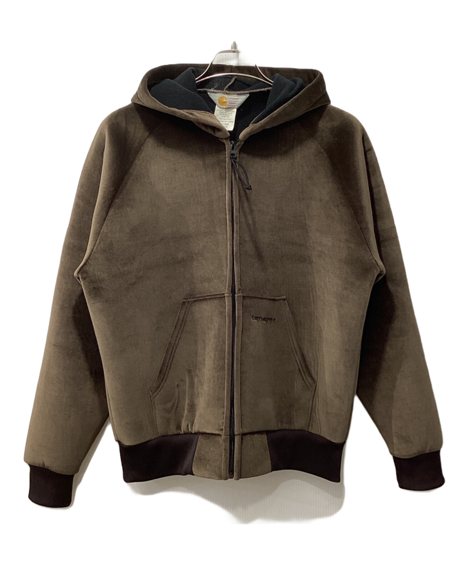 Carhartt 80s ベロア ジップブルゾン ジャケット ブラック XL 中古・古着通販】CarHartt (カーハート) 80's-90's 三角タグ/ベロア