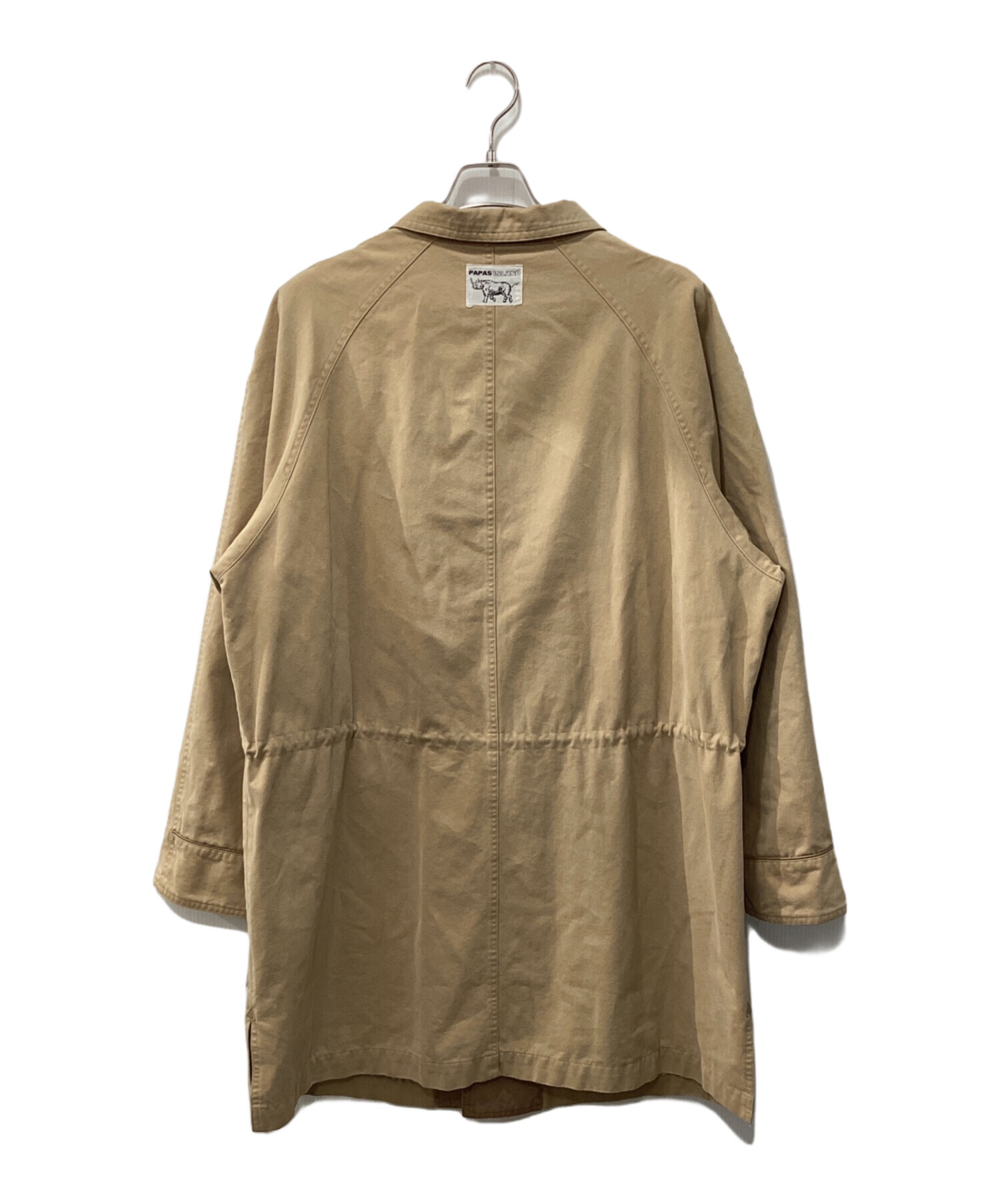 papas パパス モッズコート ミリタリージャケット ベージュブラウン M 中古・古着通販】PAPAS (パパス) サファリジャケット ベージュ サイズ