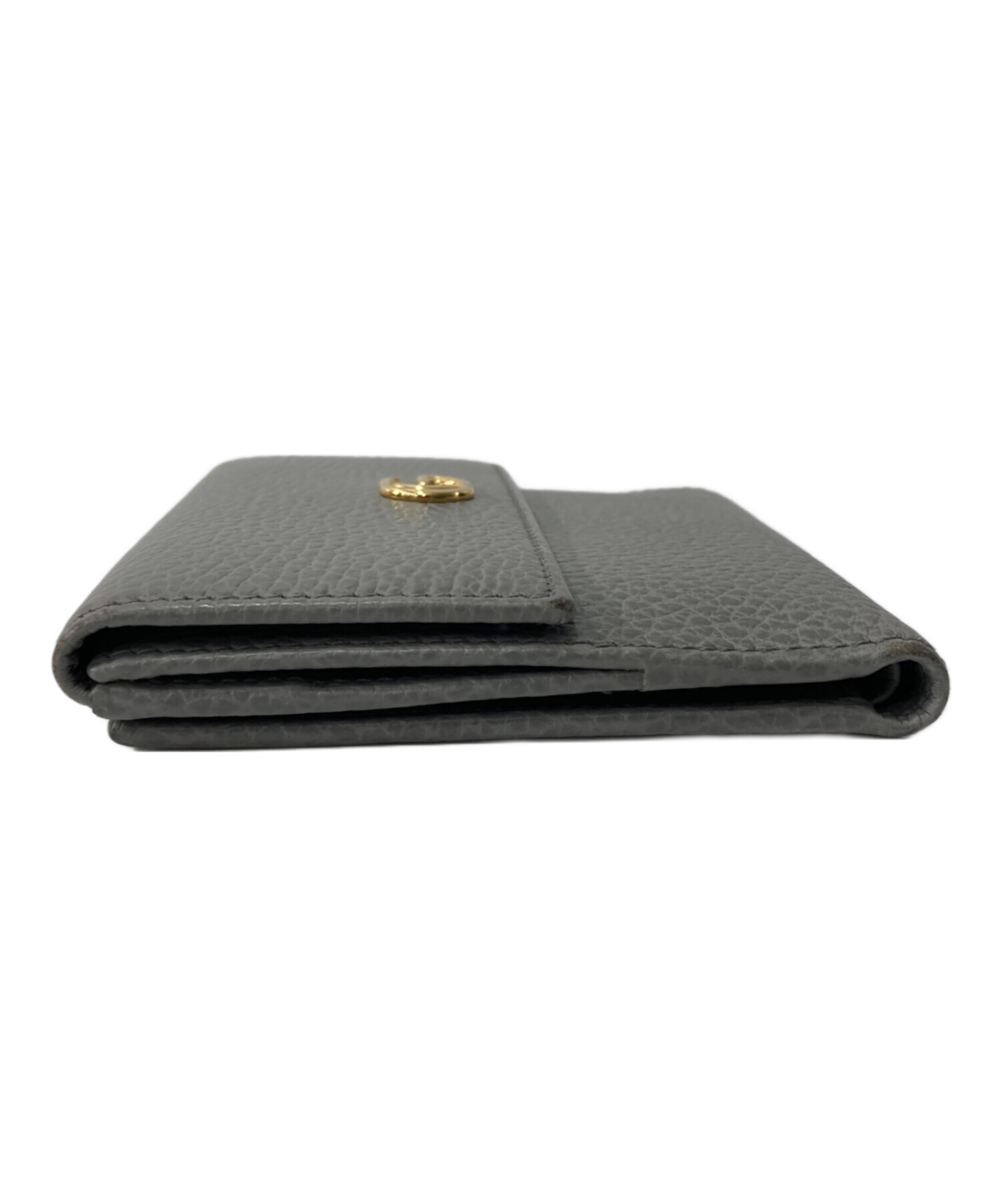 中古・古着通販】GUCCI (グッチ) GGマーモント/3つ折り財布 グレー