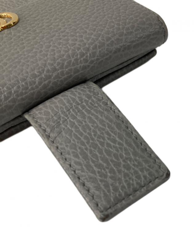 中古・古着通販】GUCCI (グッチ) GGマーモント/3つ折り財布 グレー