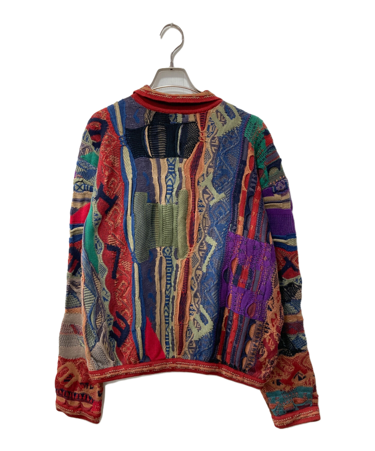 中古・古着通販】Coogi (クージー) 90s/3Dポロニット レッド サイズ:M