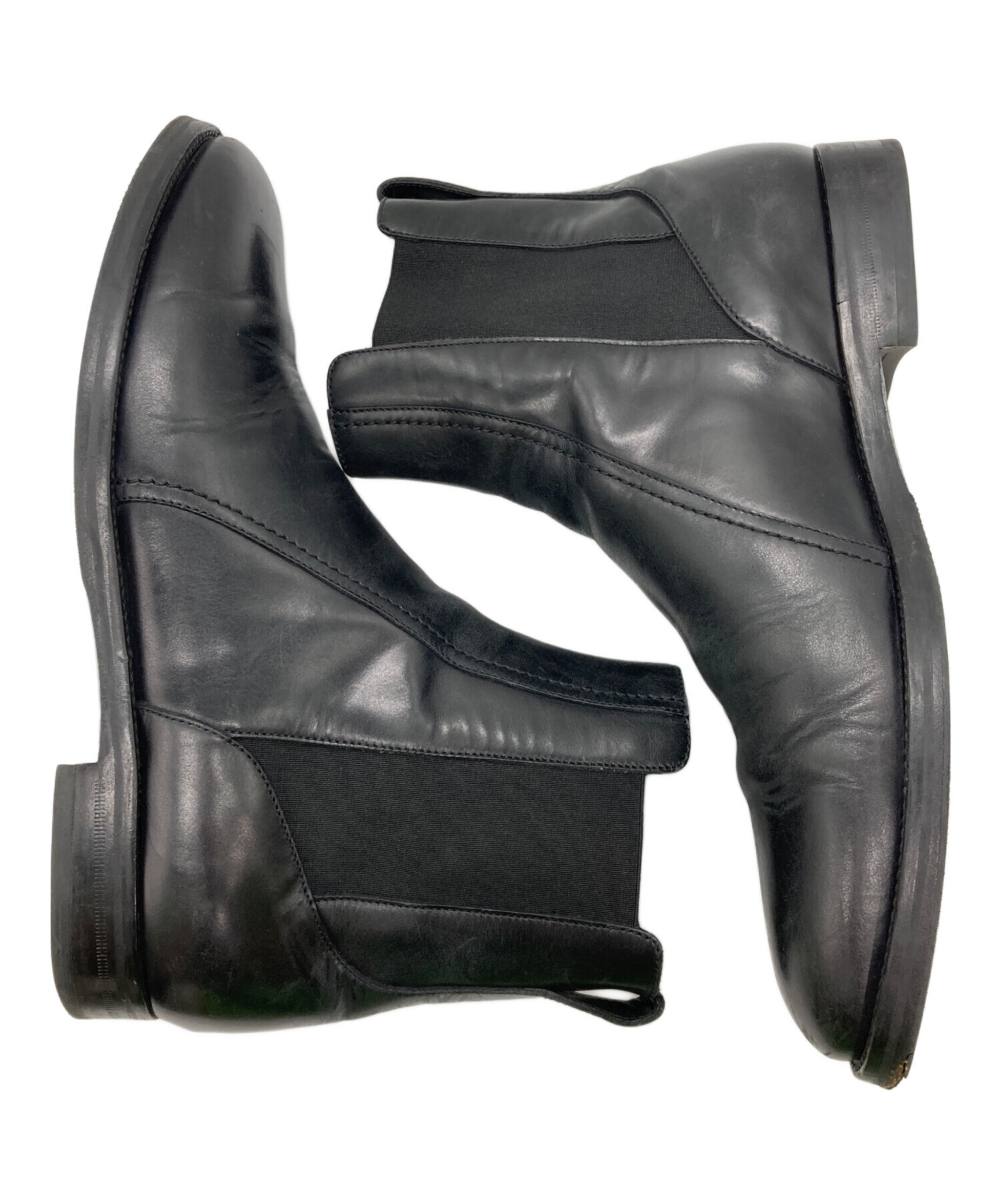 中古・古着通販】Z Zegna (ジー・ゼニア) サイドゴアブーツ ブラック