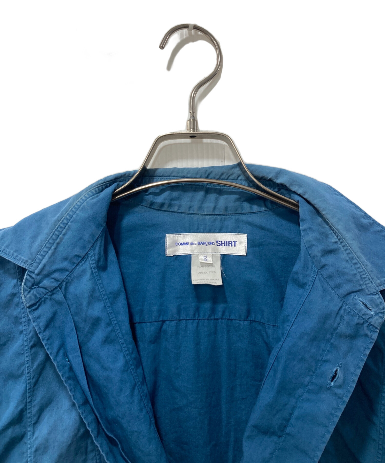 COMME des GARCONS 長袖シャツ ブルー 中古・古着通販】COMME des GARCONS SHIRT (コムデギャルソンシャツ