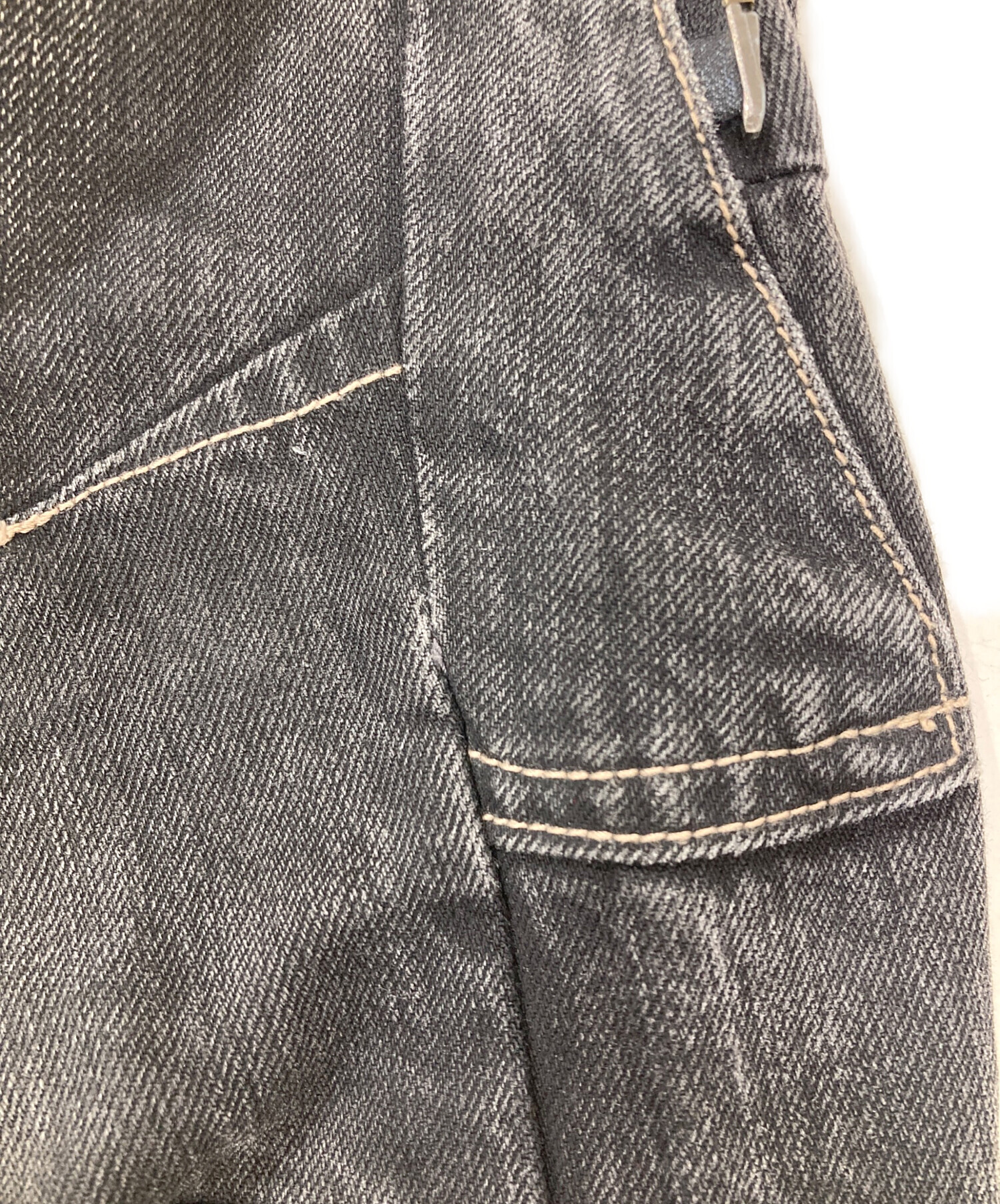 中古・古着通販】PPFM (ピーピーエフエム) ギミックデニムパンツ