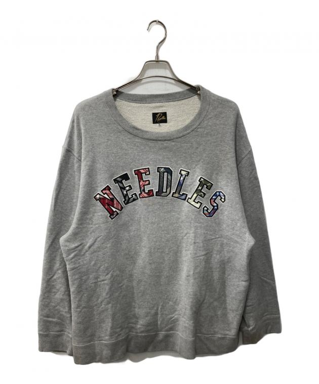needles 刺繍ロゴ　スウェット　XLサイズ 中古・古着通販】Needles (ニードルズ) アーチロゴスウェット グレー