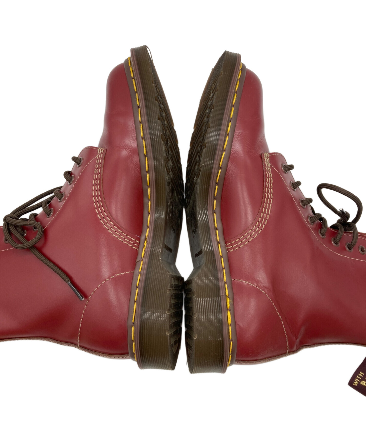 期間限定値下げ！ドクターマーチン　赤タータンチェック　25,5cm 中古・古着通販】Dr.Martens (ドクターマーチン) 8ホールブーツ