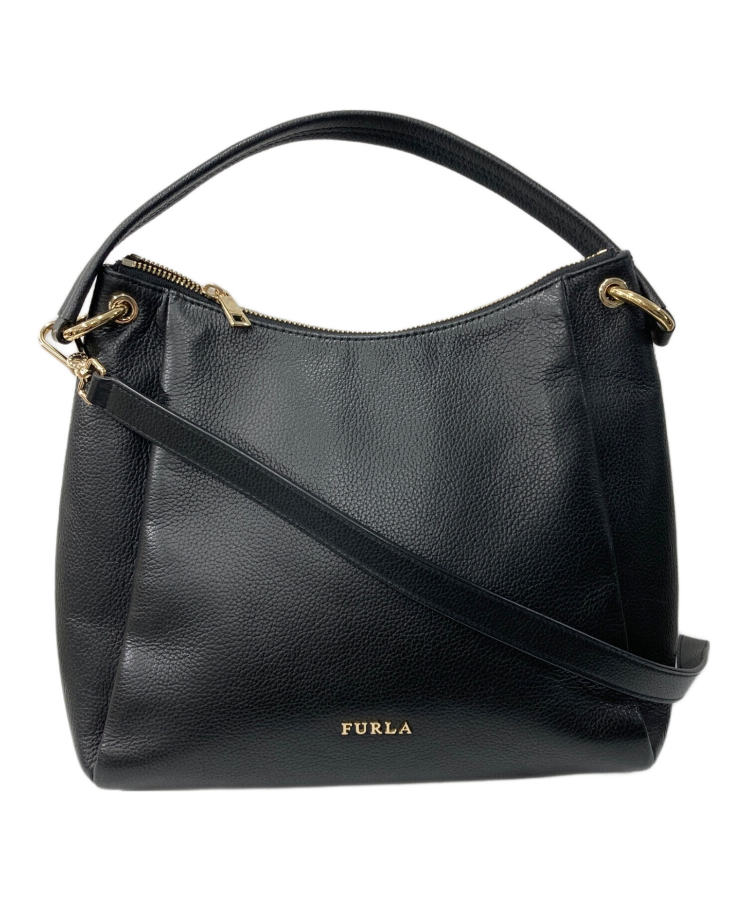 中古・古着通販】FURLA (フルラ) 2WAYショルダーバッグ ブラック 