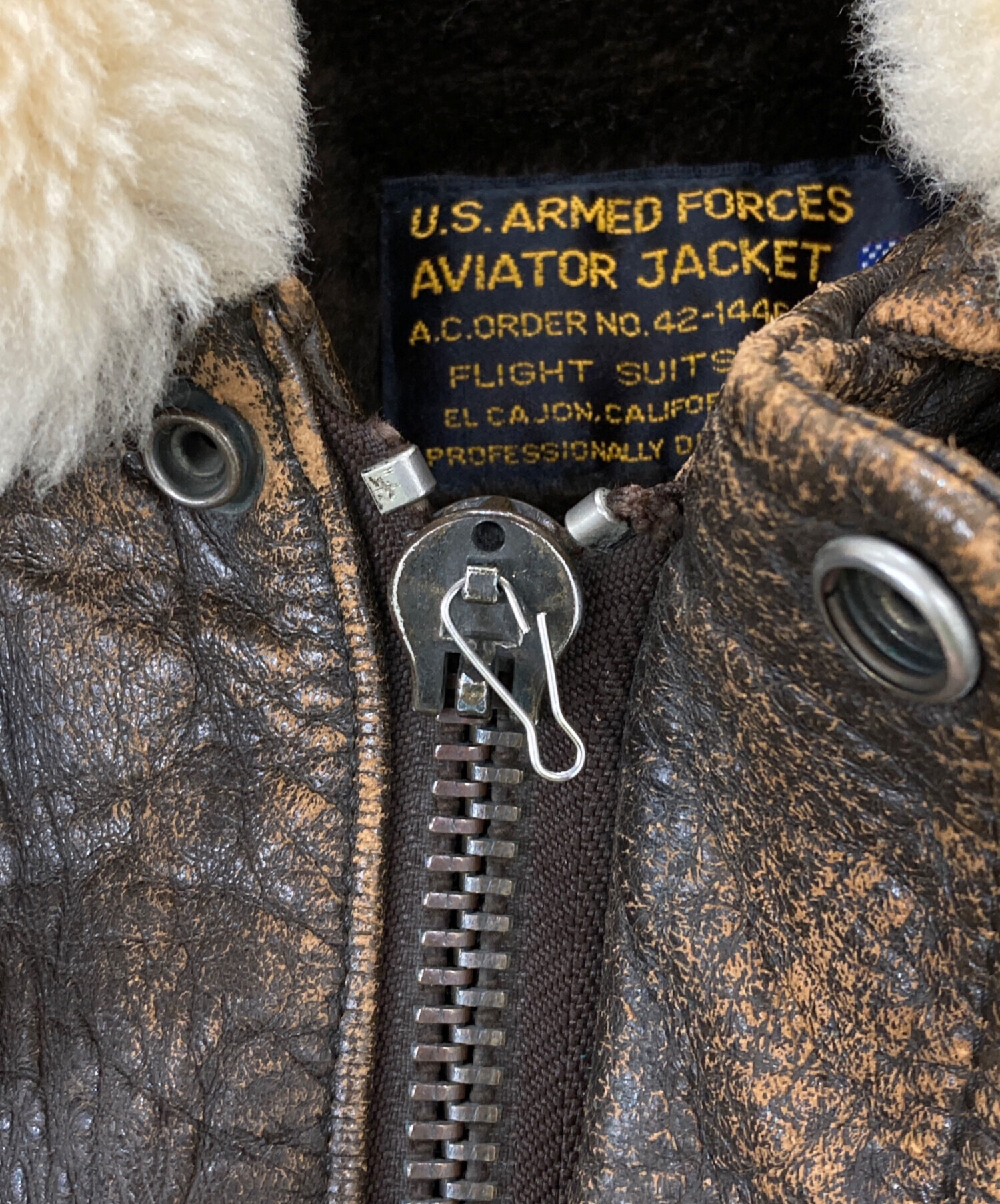 中古・古着通販】USED (ユーズド) ライナー付きレザーフライト