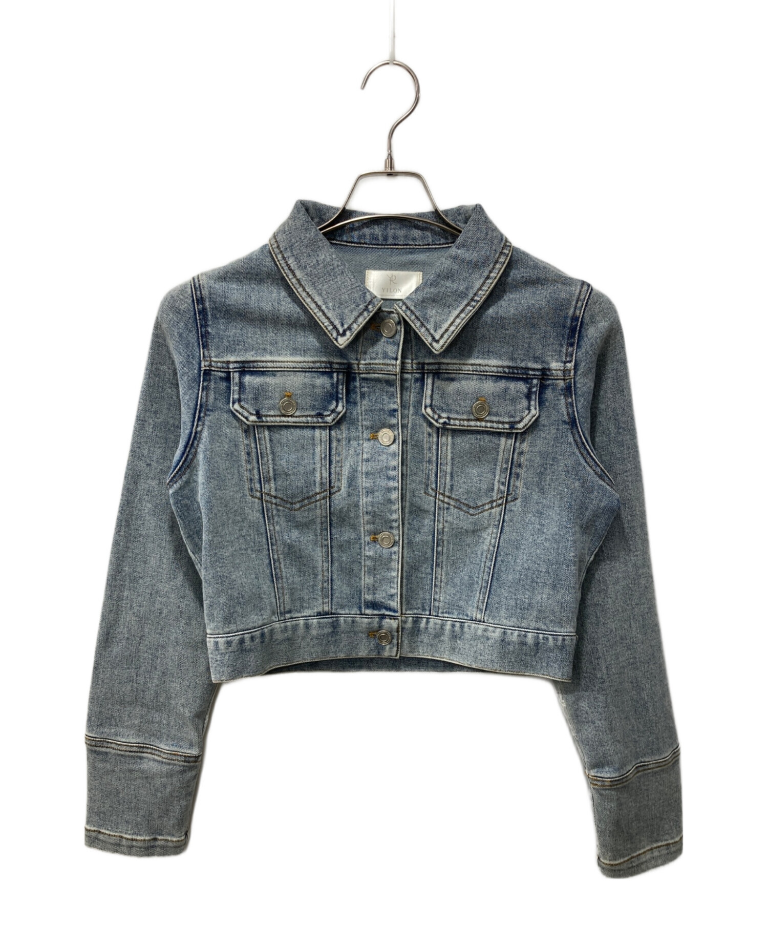 ジャケット・アウター yilon BLOSSOM LACE DENIM JACKET 中古・古着通販】YILON (イロン) BLOSSOM LACE DENIM JACKET