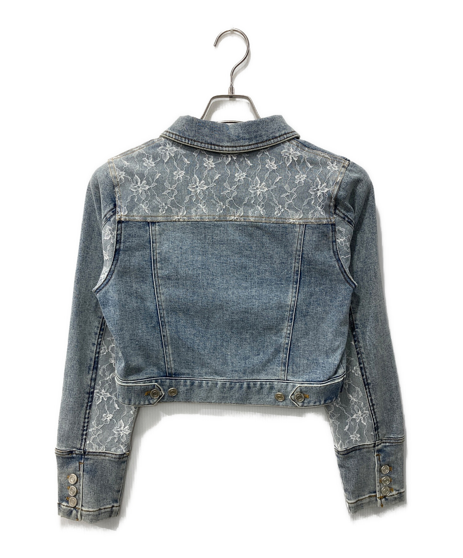 中古・古着通販】YILON (イロン) BLOSSOM LACE DENIM JACKET