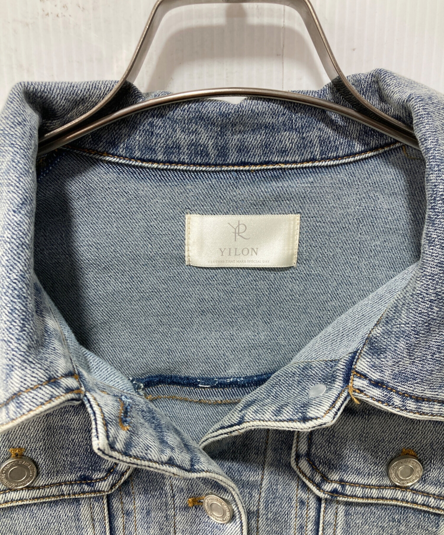 中古・古着通販】YILON (イロン) BLOSSOM LACE DENIM JACKET