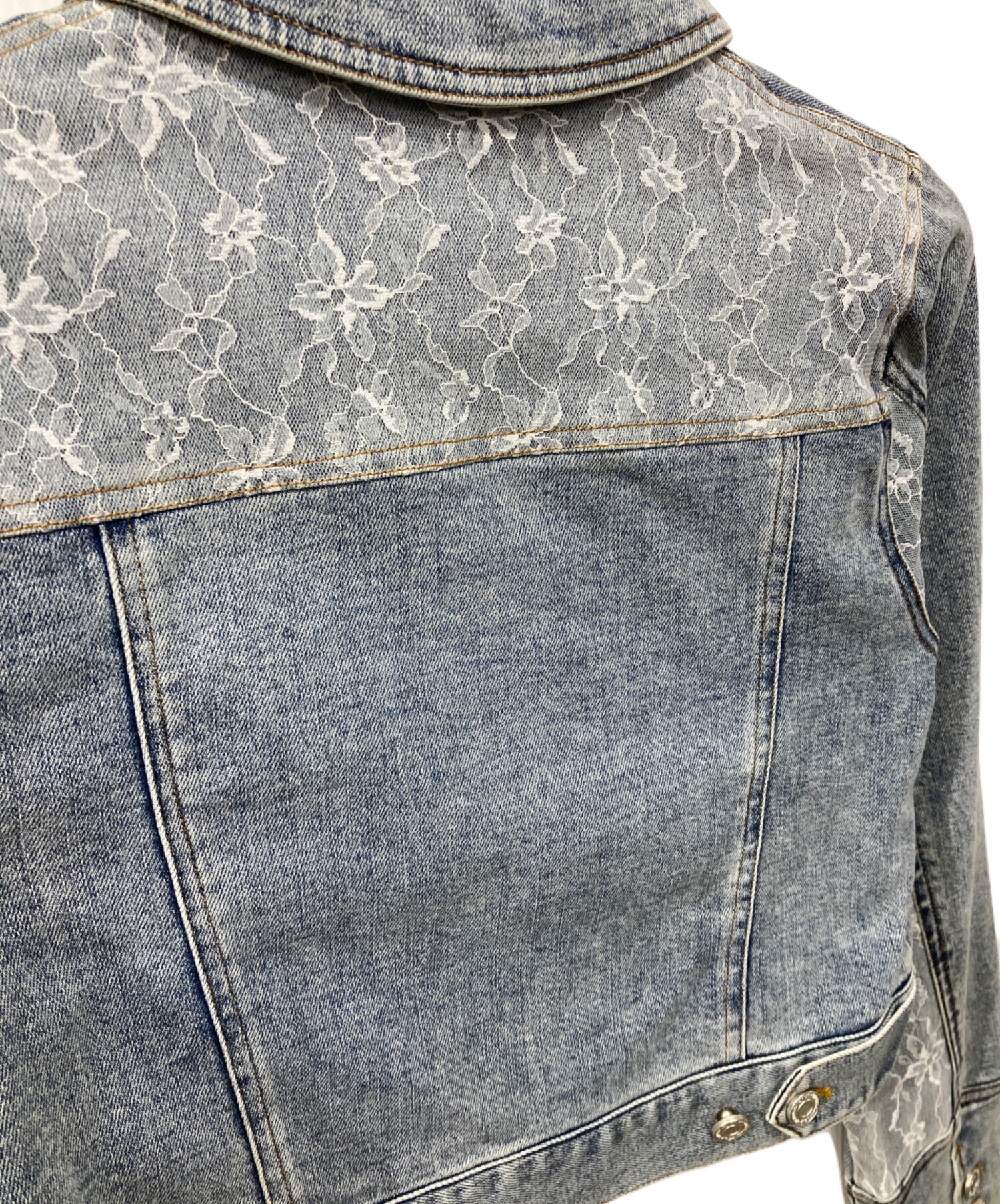 中古・古着通販】YILON (イロン) BLOSSOM LACE DENIM JACKET