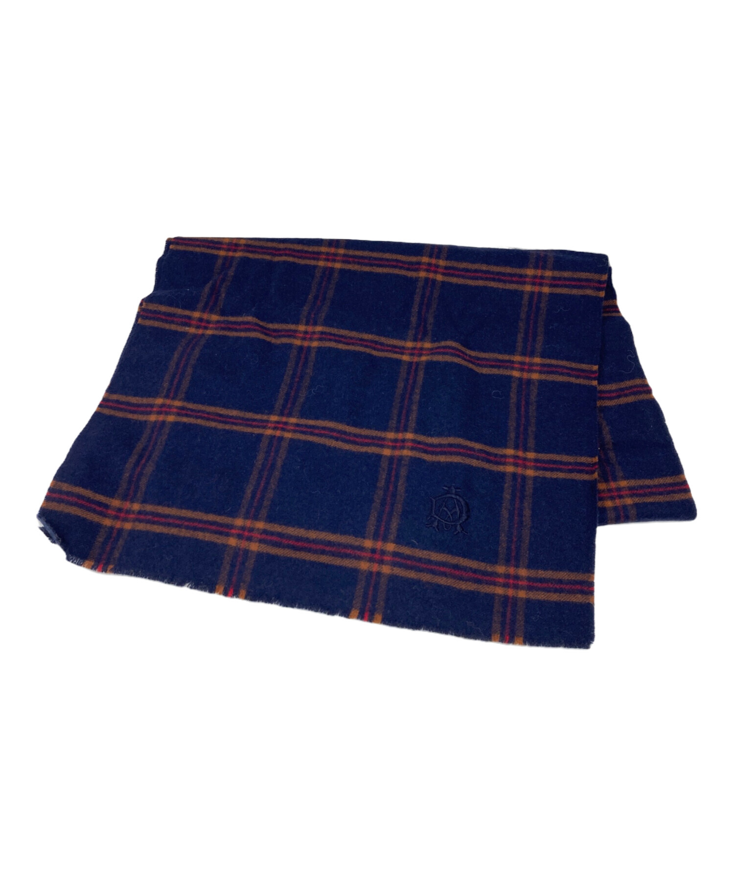 dunhill 幾何学模様 マフラー (スカーフ)ネイビー 中古・古着通販】dunhill (ダンヒル) カシミヤマフラー ネイビー