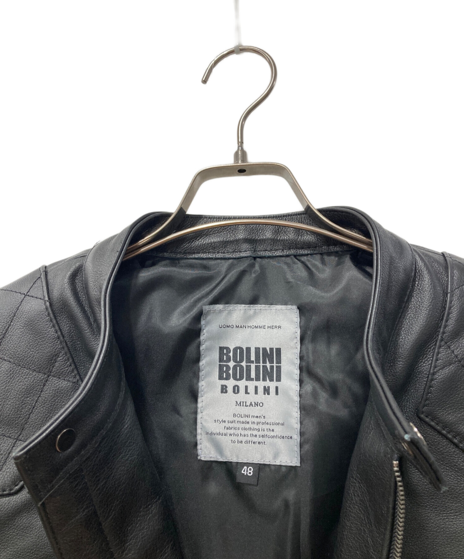 中古・古着通販】BOLINI (ボリーニ) シングルライダースジャケット